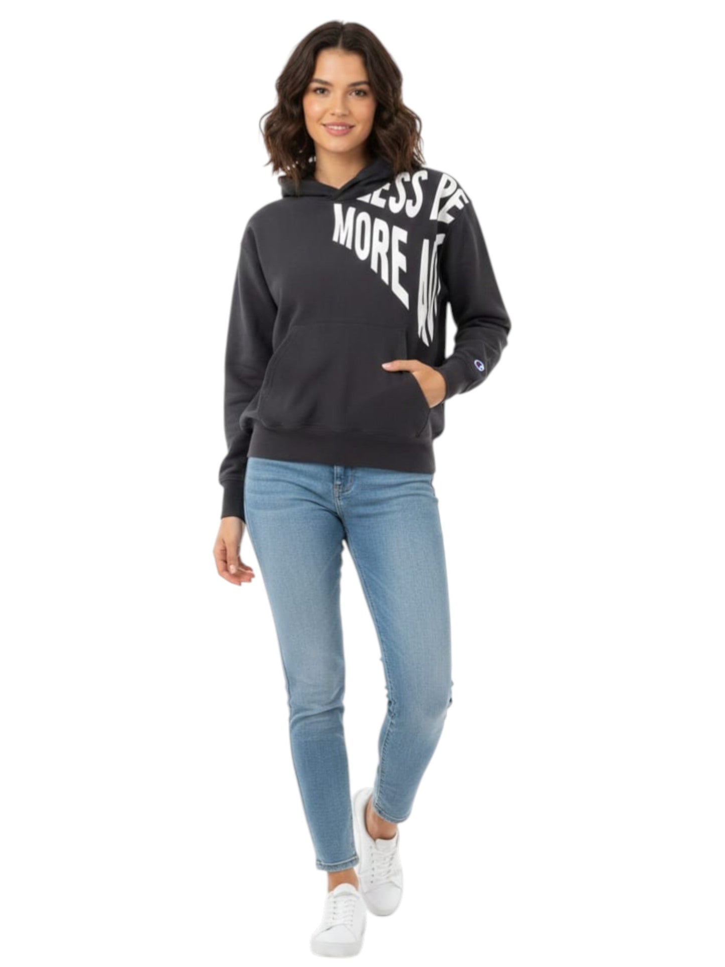 Women's Printed Hoodie,Grey