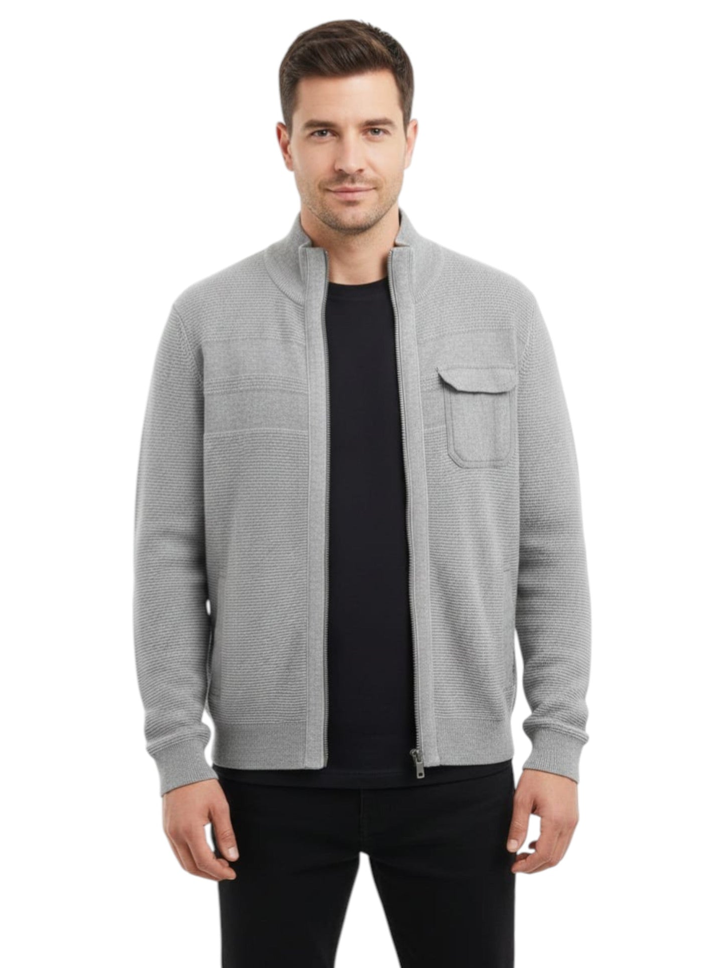 Men's Knitted Jacket,Grey