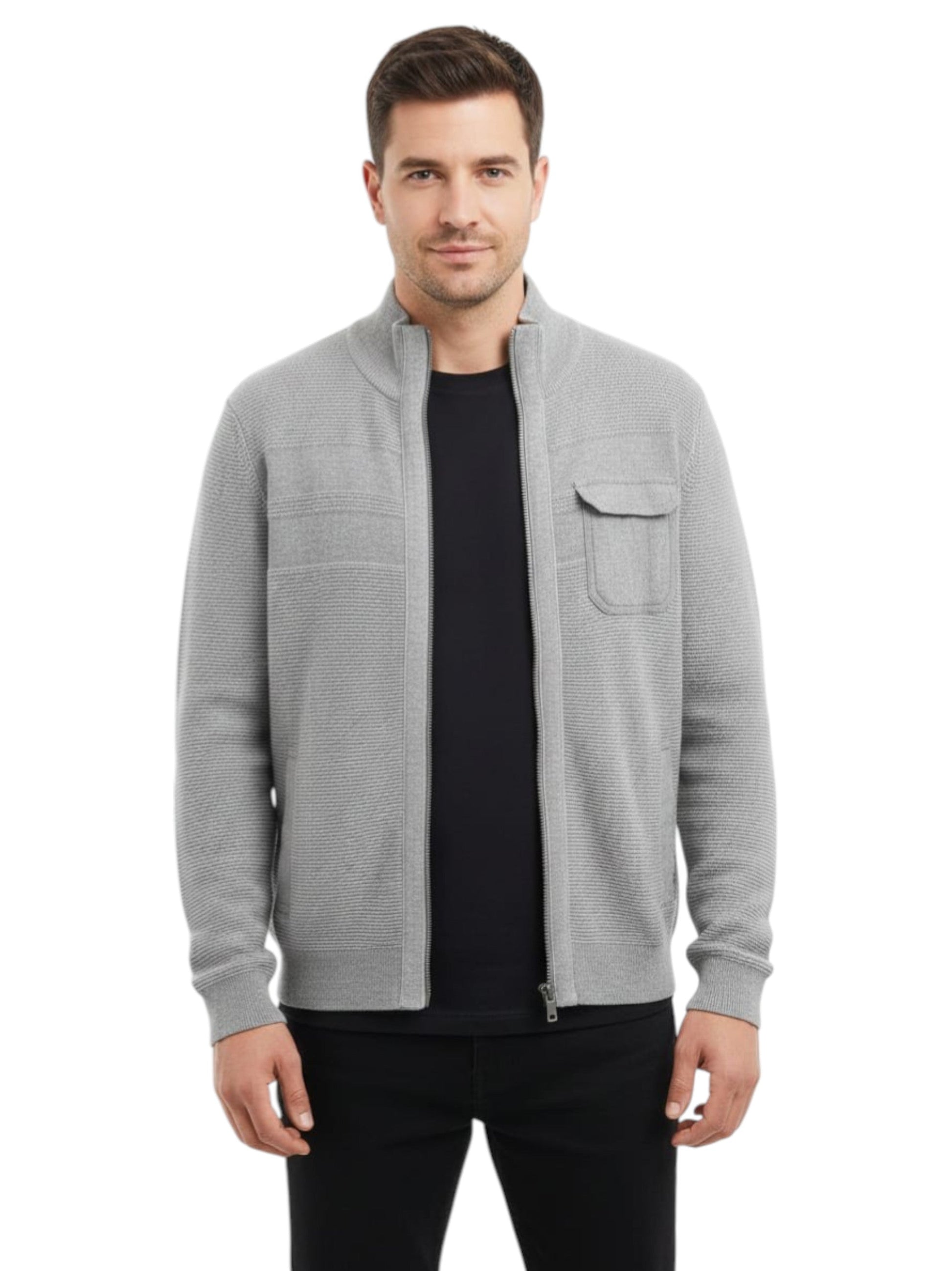 Men's Knitted Jacket,Grey