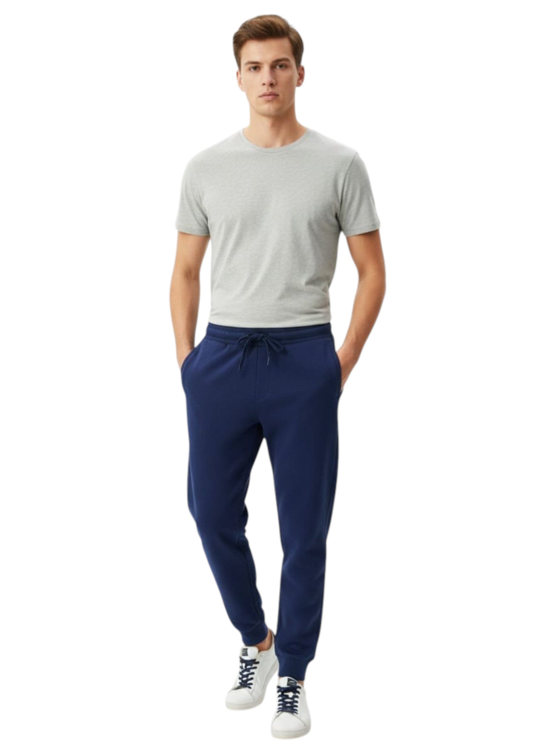 Men's Plain Solid Pant,Navy