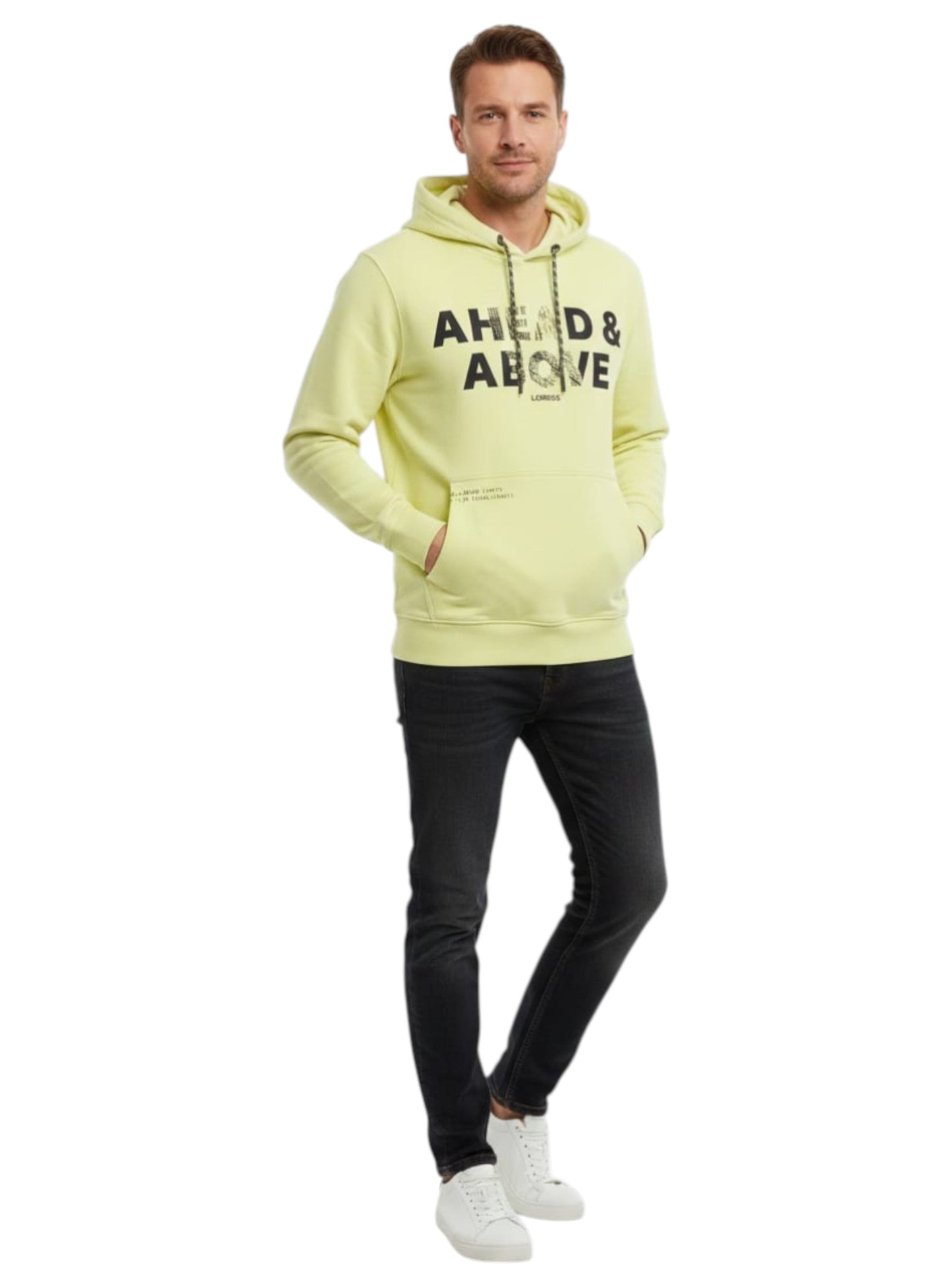 Men's Printed Hoodie,Light Green