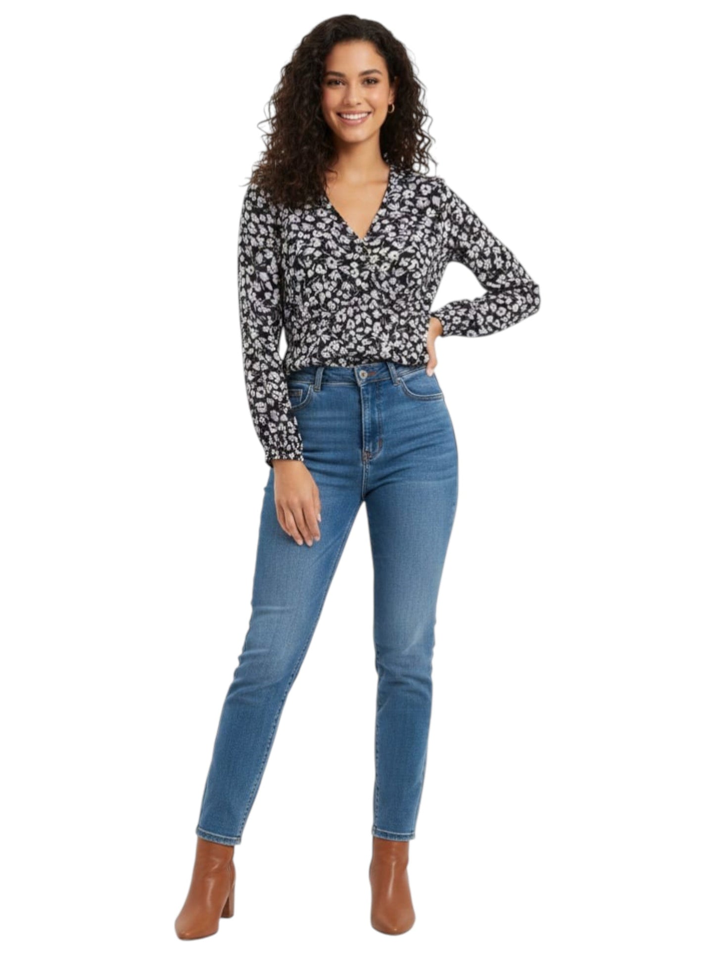 Women's Floral Printed Top,Multi