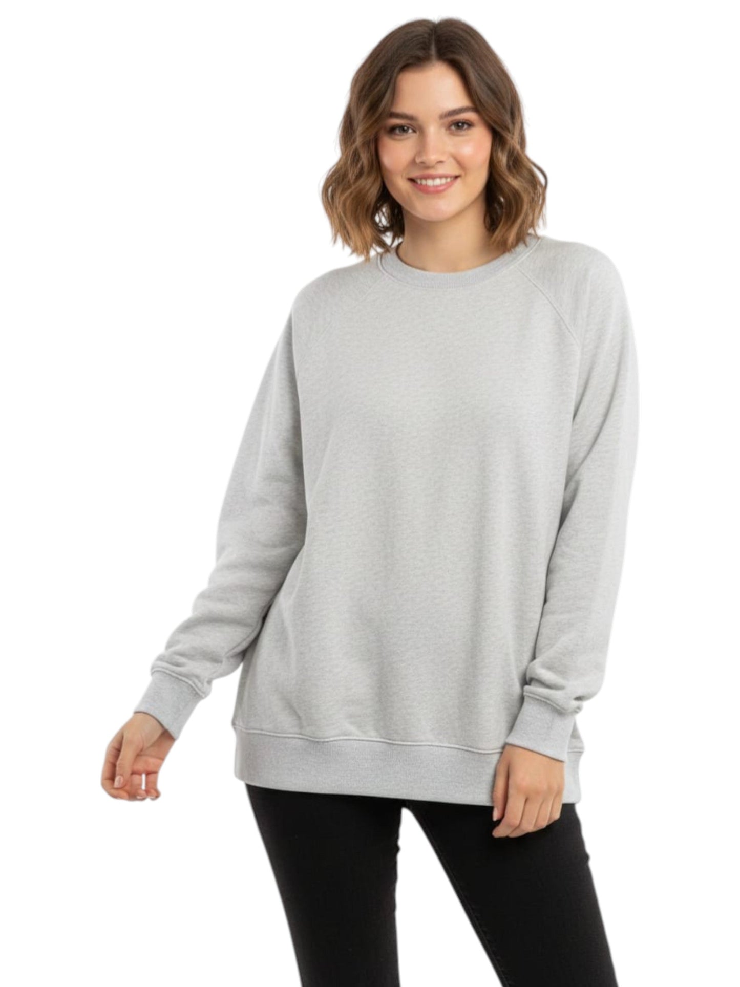Women's Plain Solid Sweaters,Light Grey