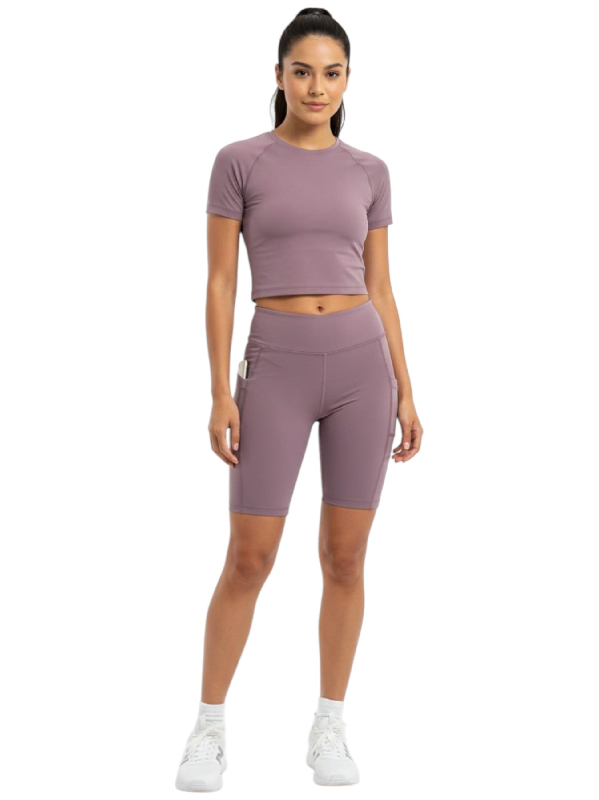 Women's Plain Sport Short,Dusty Mauve
