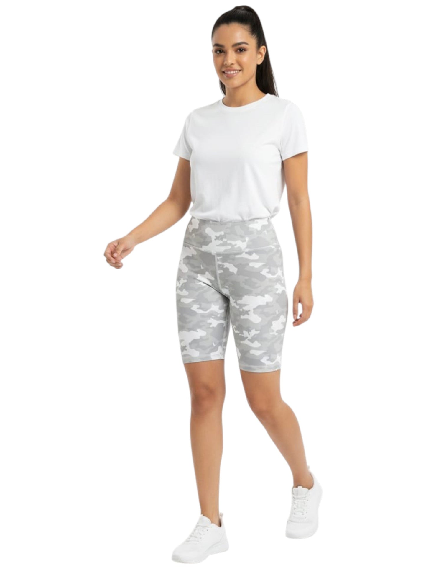 Women's Printed Sport Short,Grey
