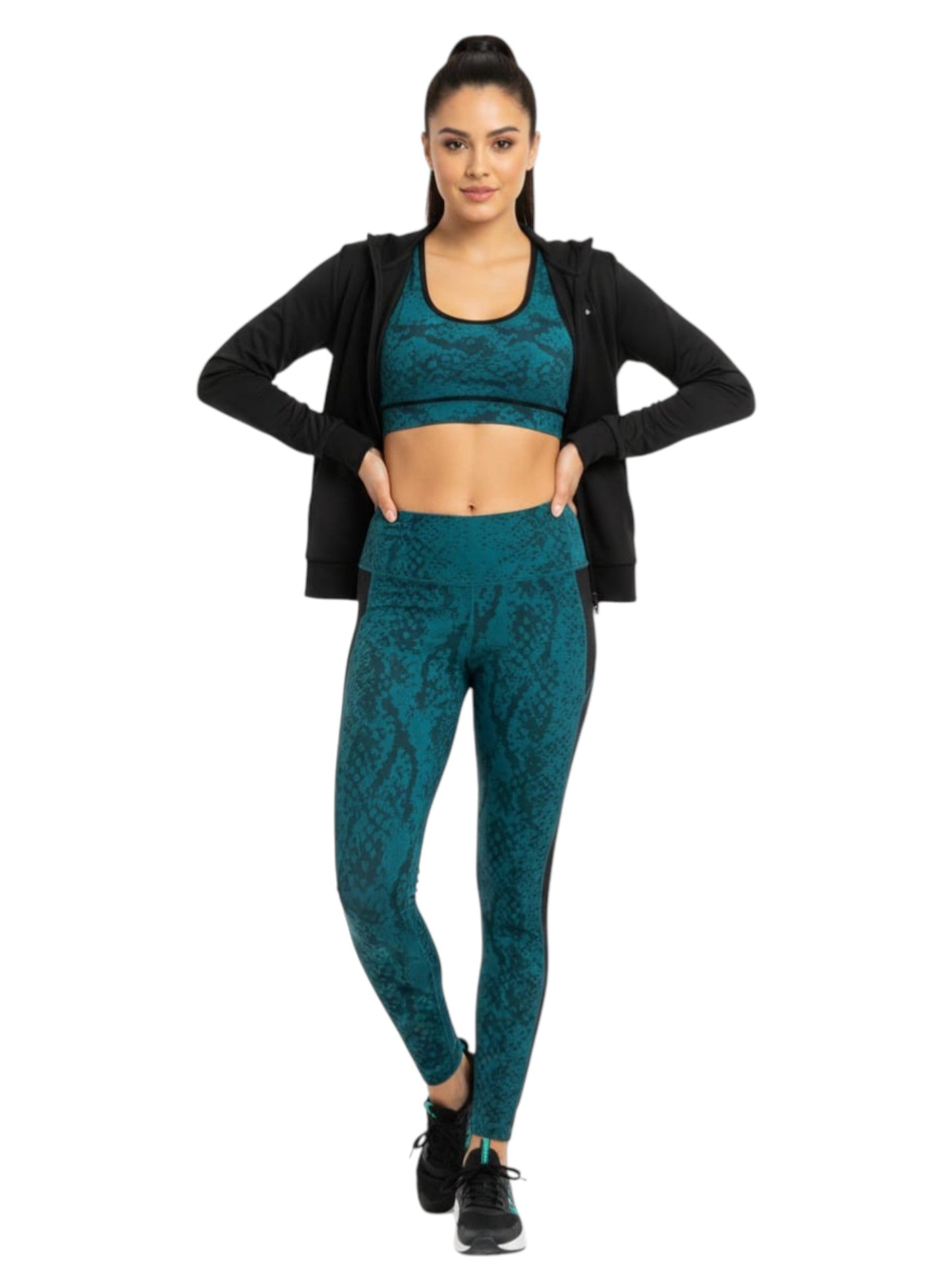 Women's Printed Legging,Dark Turquoise