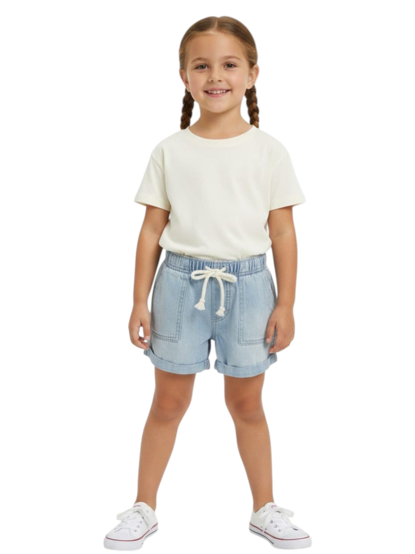 Kids Girl's Plain Short,Blue