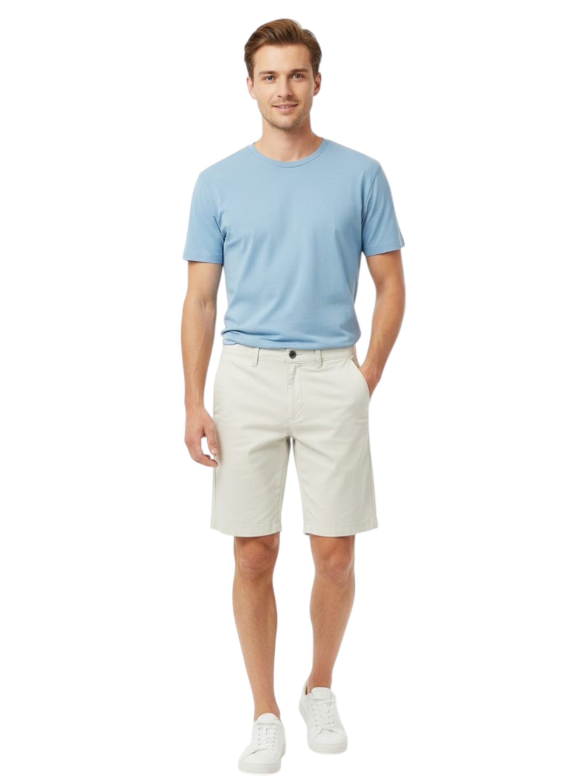Men's Plain Short,Off White