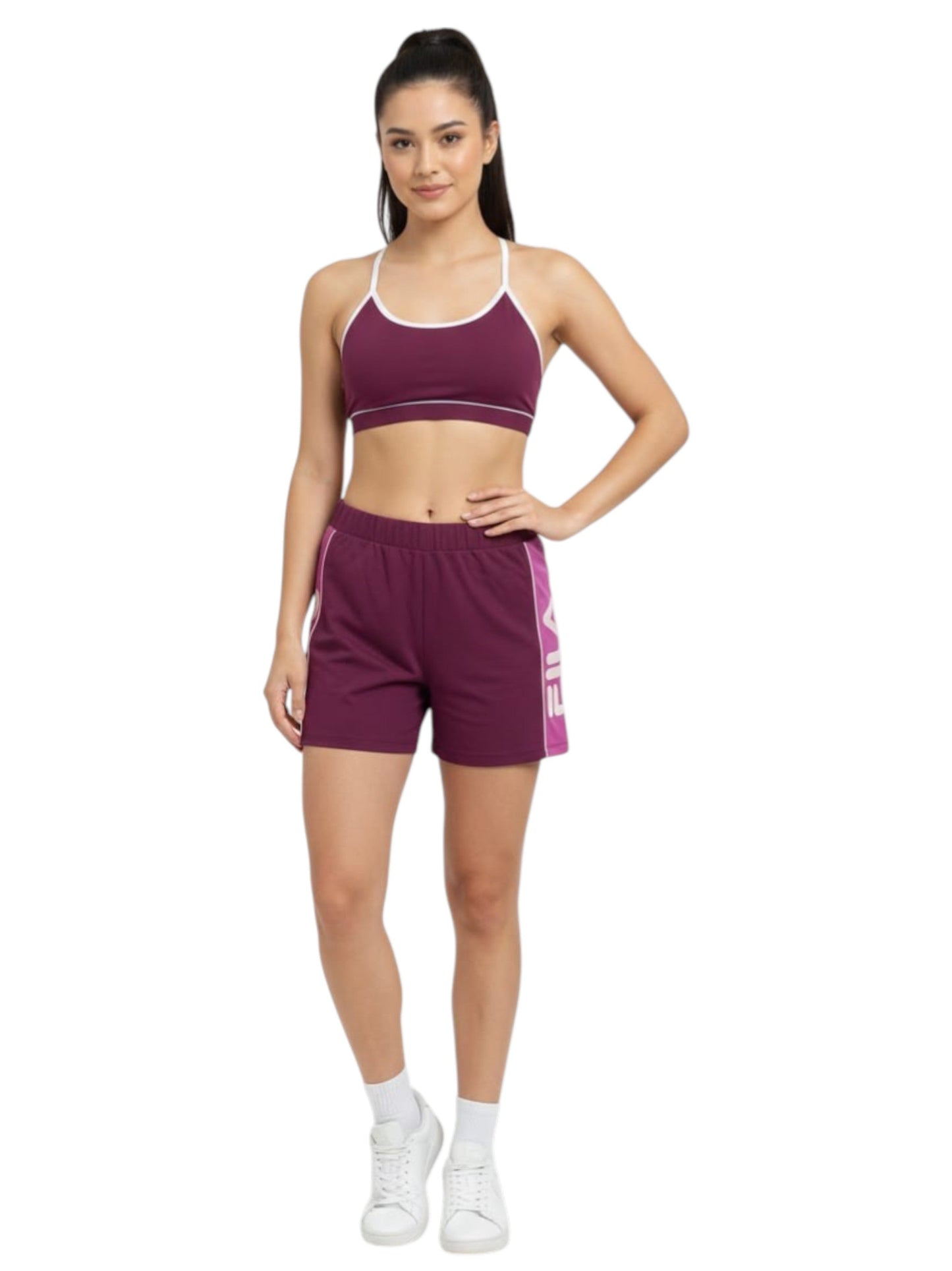 Women's Colorblocked Sport Short,Mauve