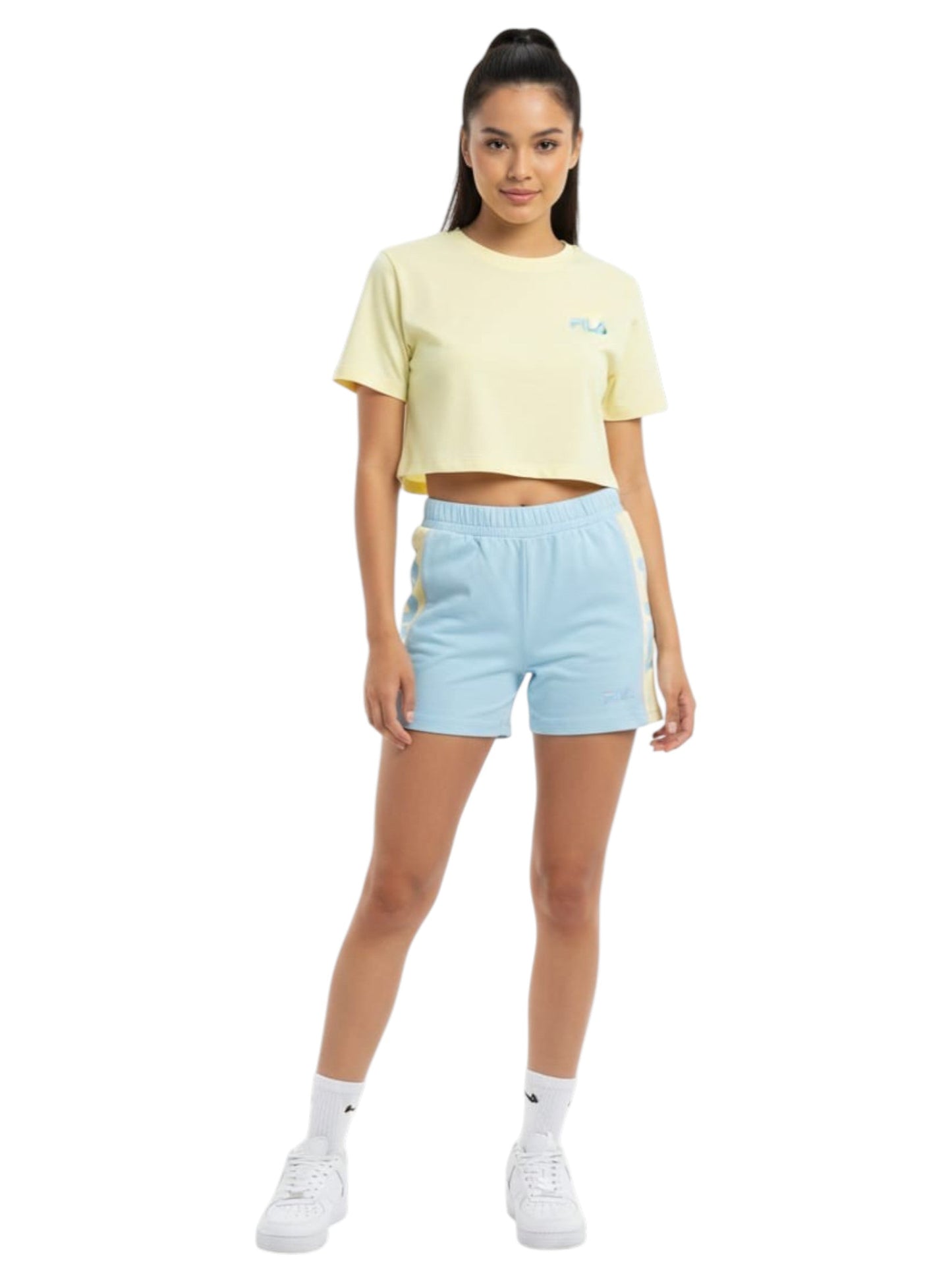 Women's Colorblocked Sport Short,Light Blue