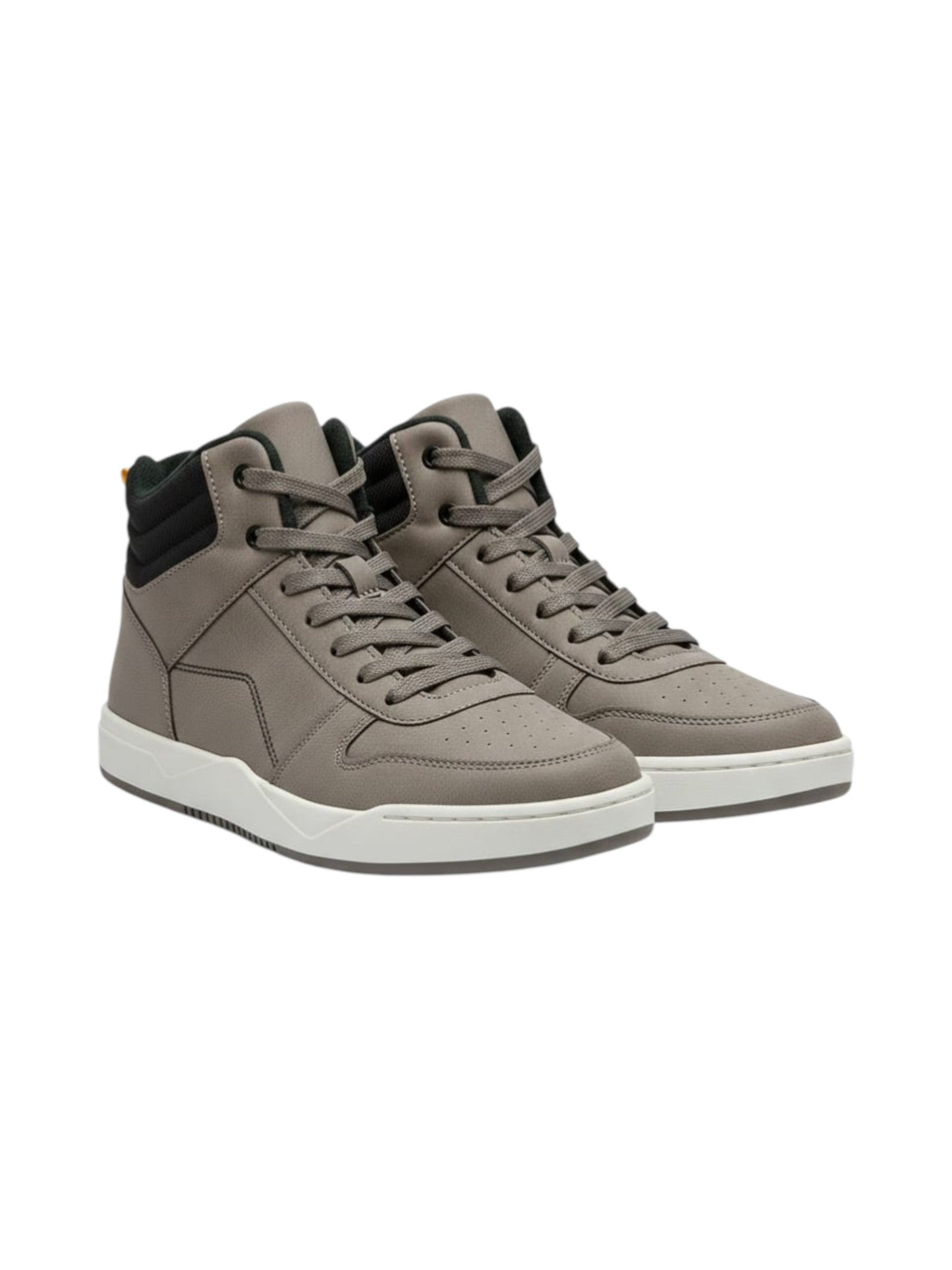 Men's Textured High Top Shoes,Dark Stone