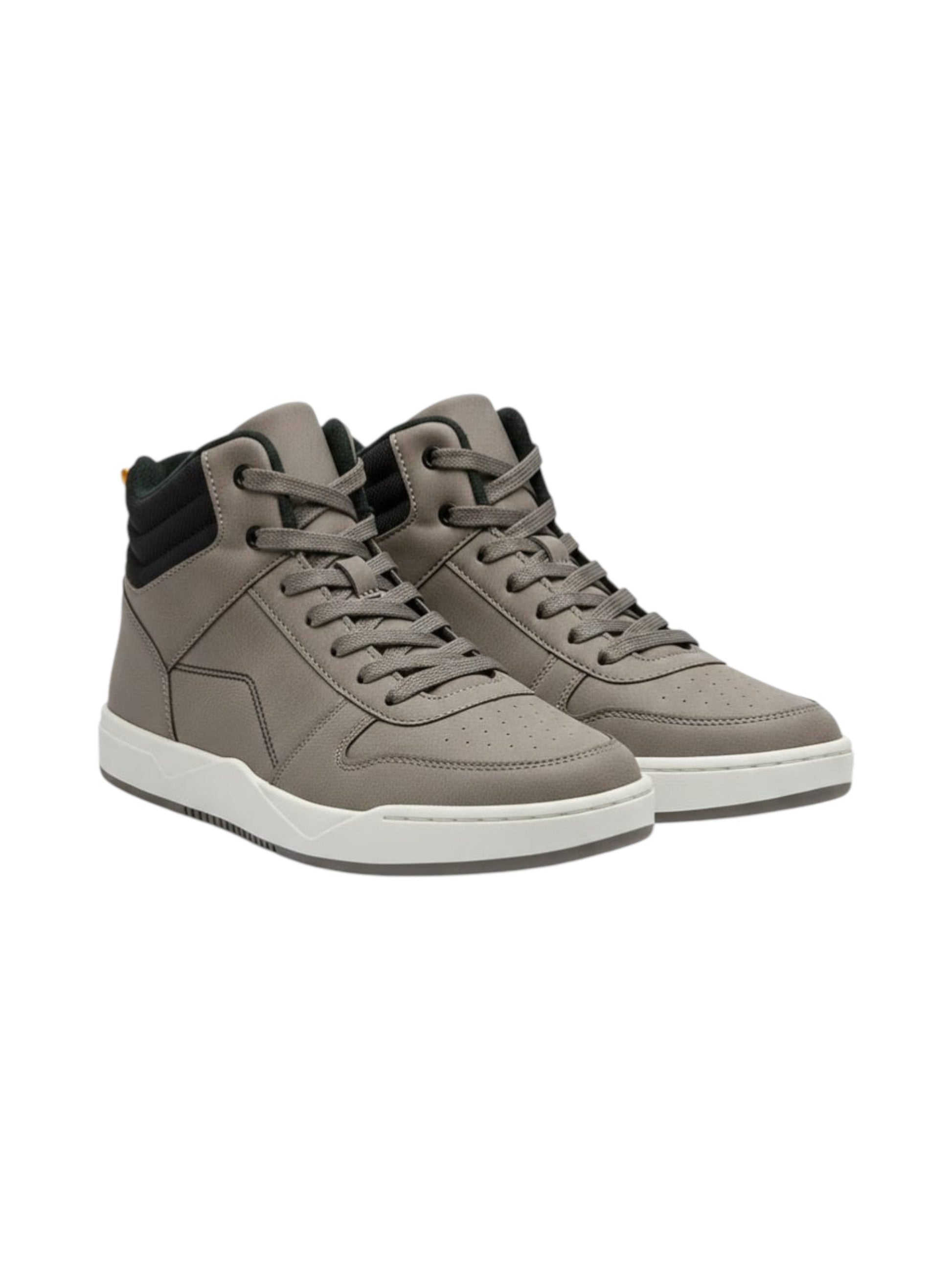 Men's Textured High Top Shoes,Dark Stone