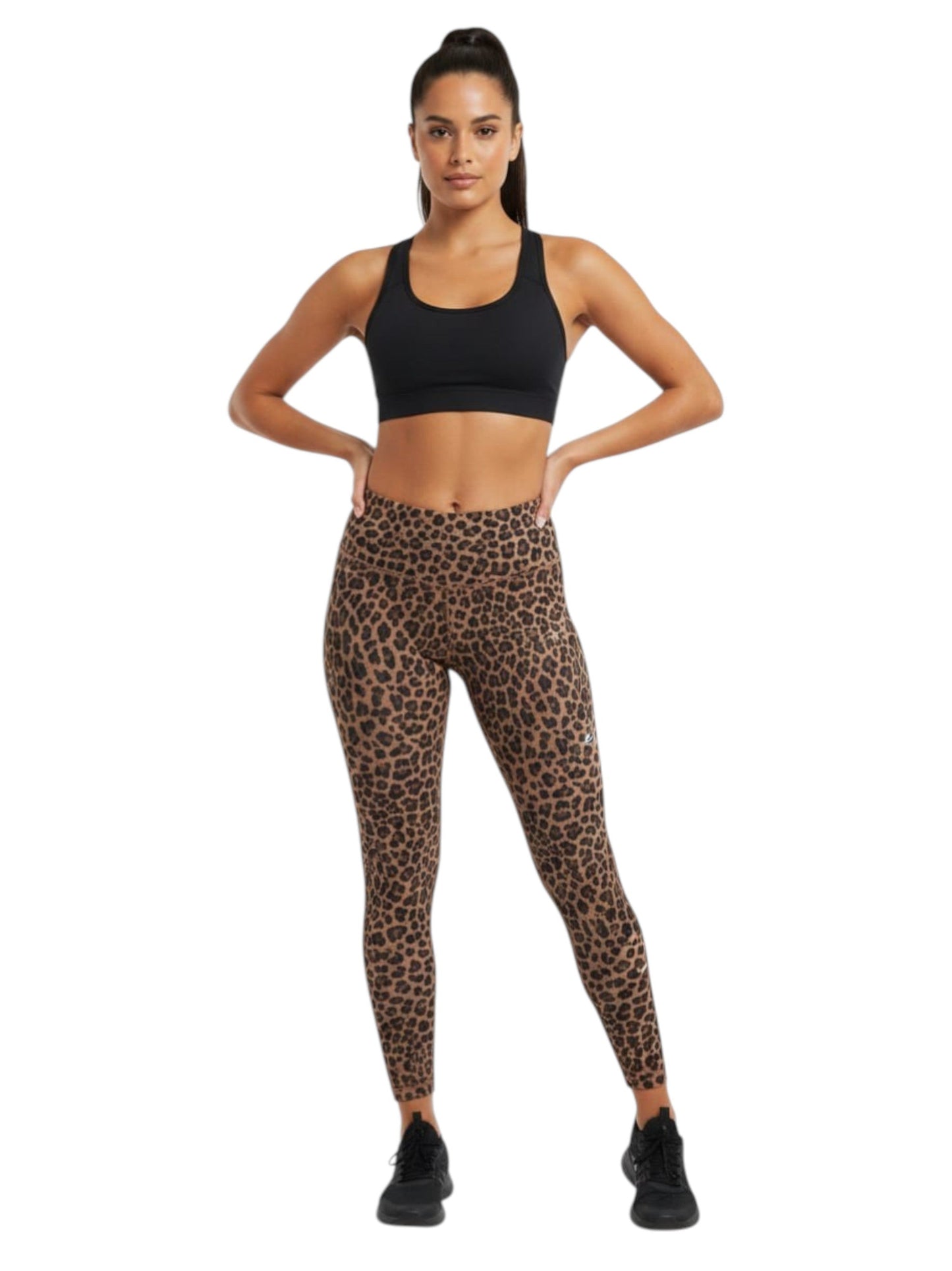 Women's Leopard Printed Legging,Brown