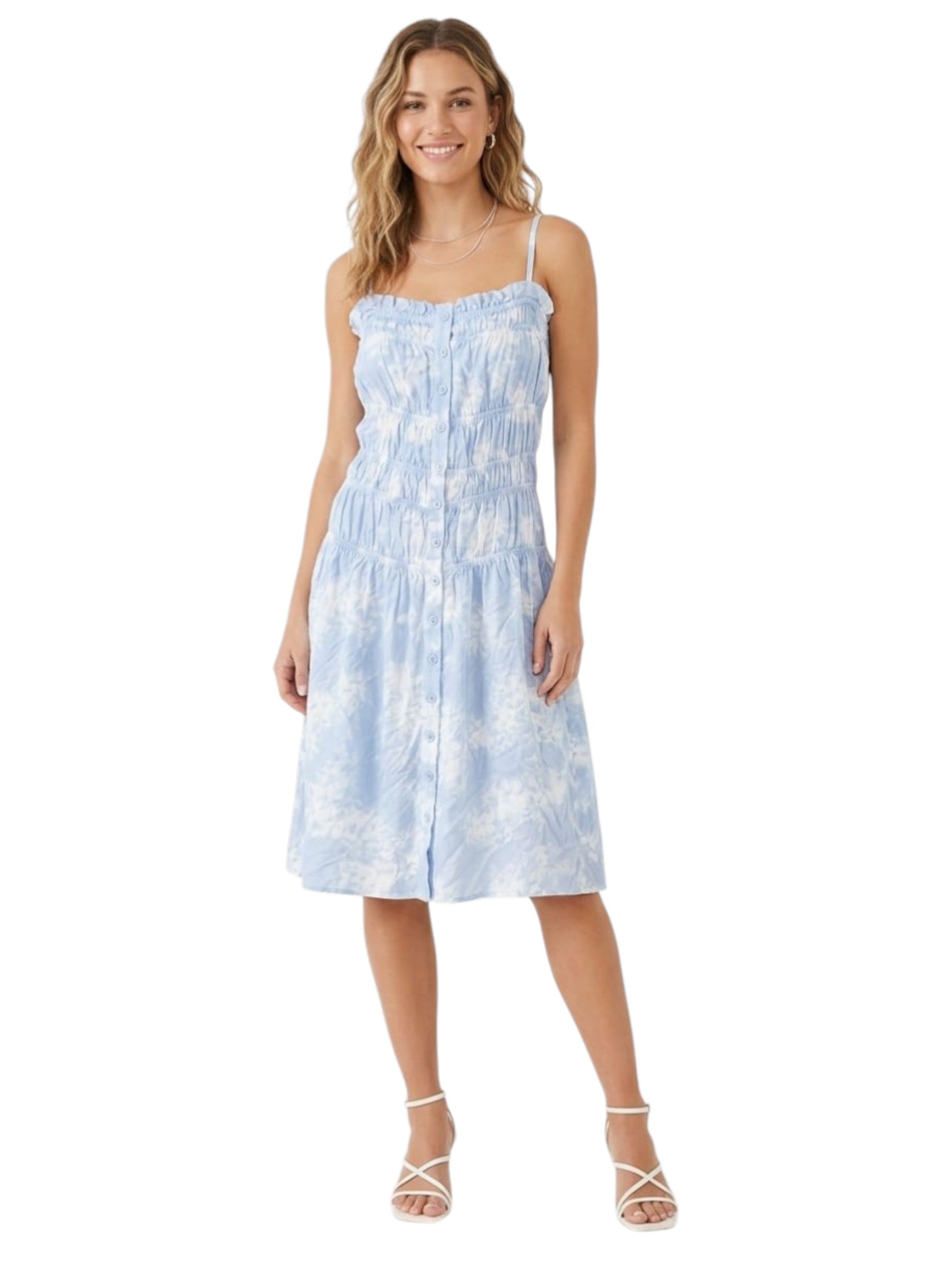 Women's Printed Dress,Blue