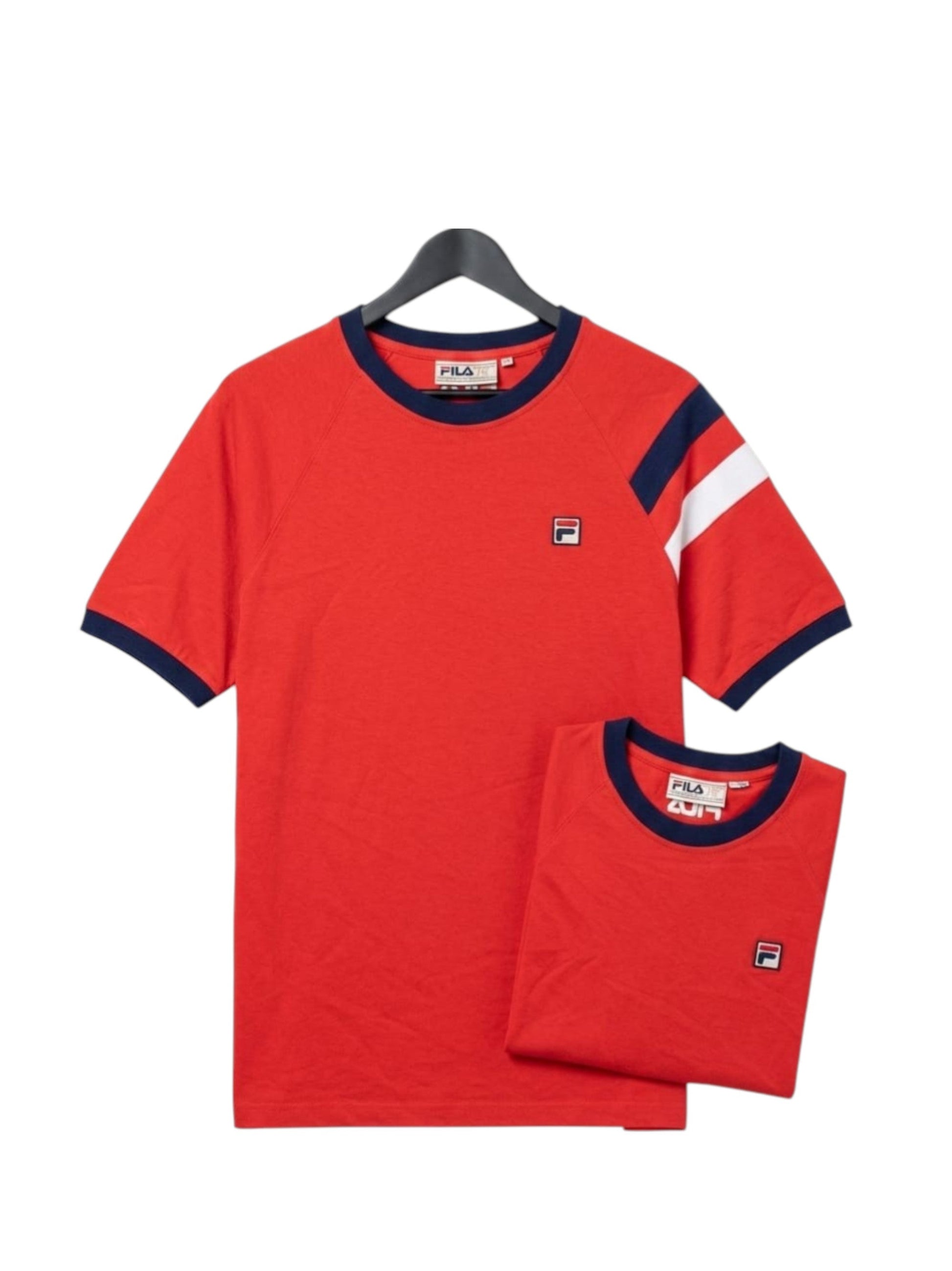 Men's Colorblocked Top,Red
