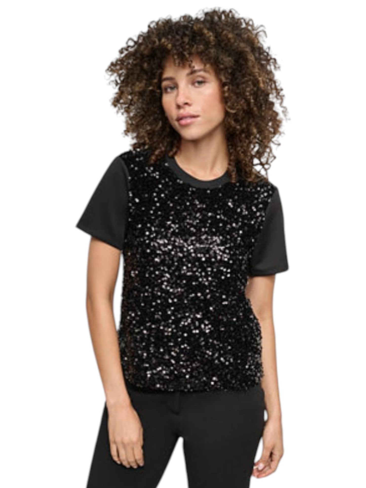 Women's Sequined Top,Black