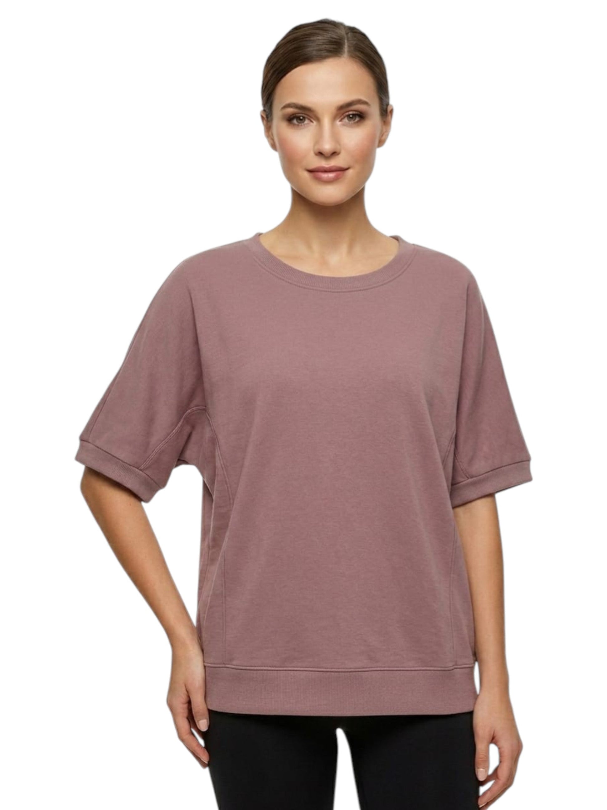 Women's Plain Top,Dusty Rose