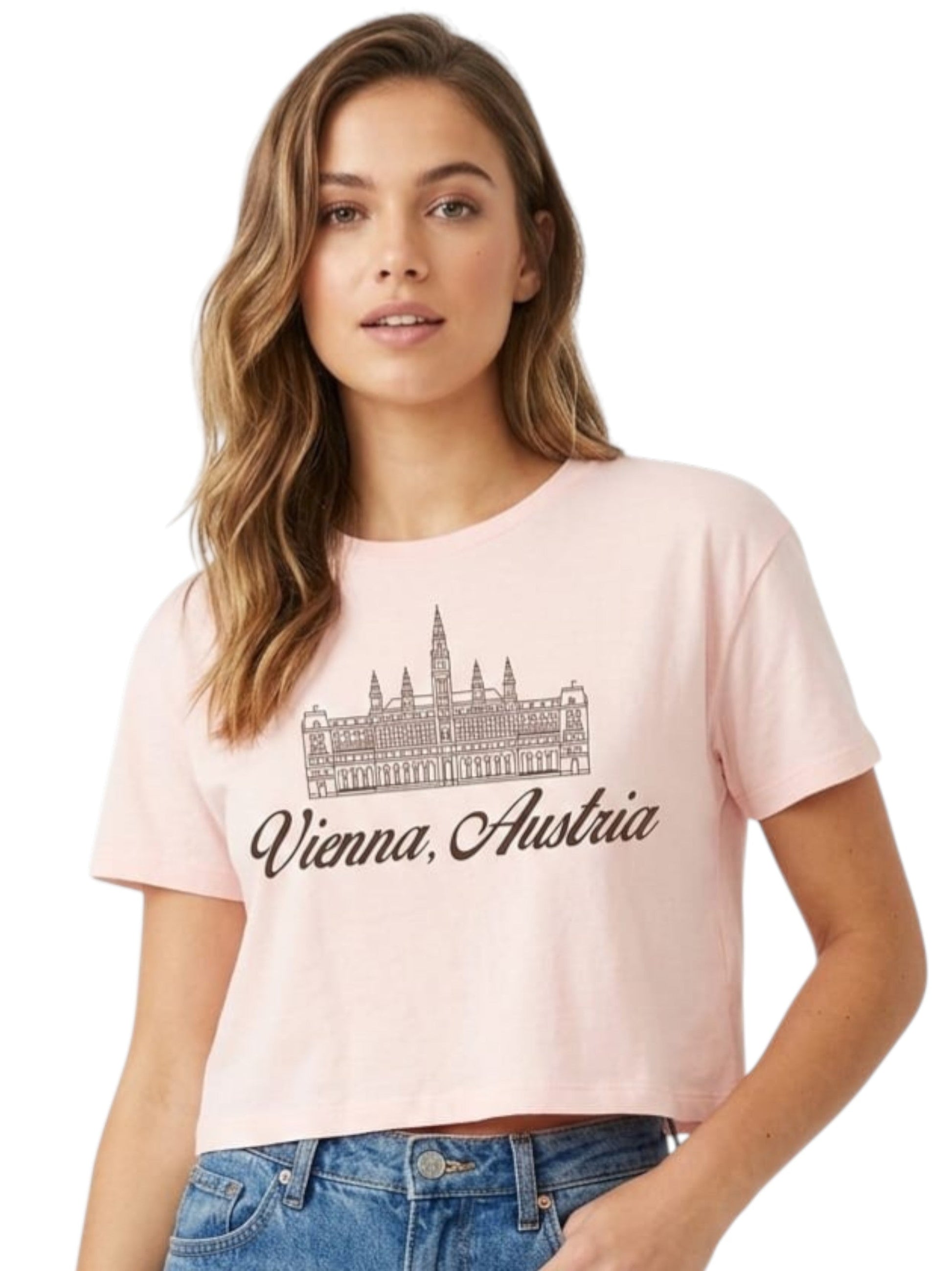 Women's Printed Top,Light Peach
