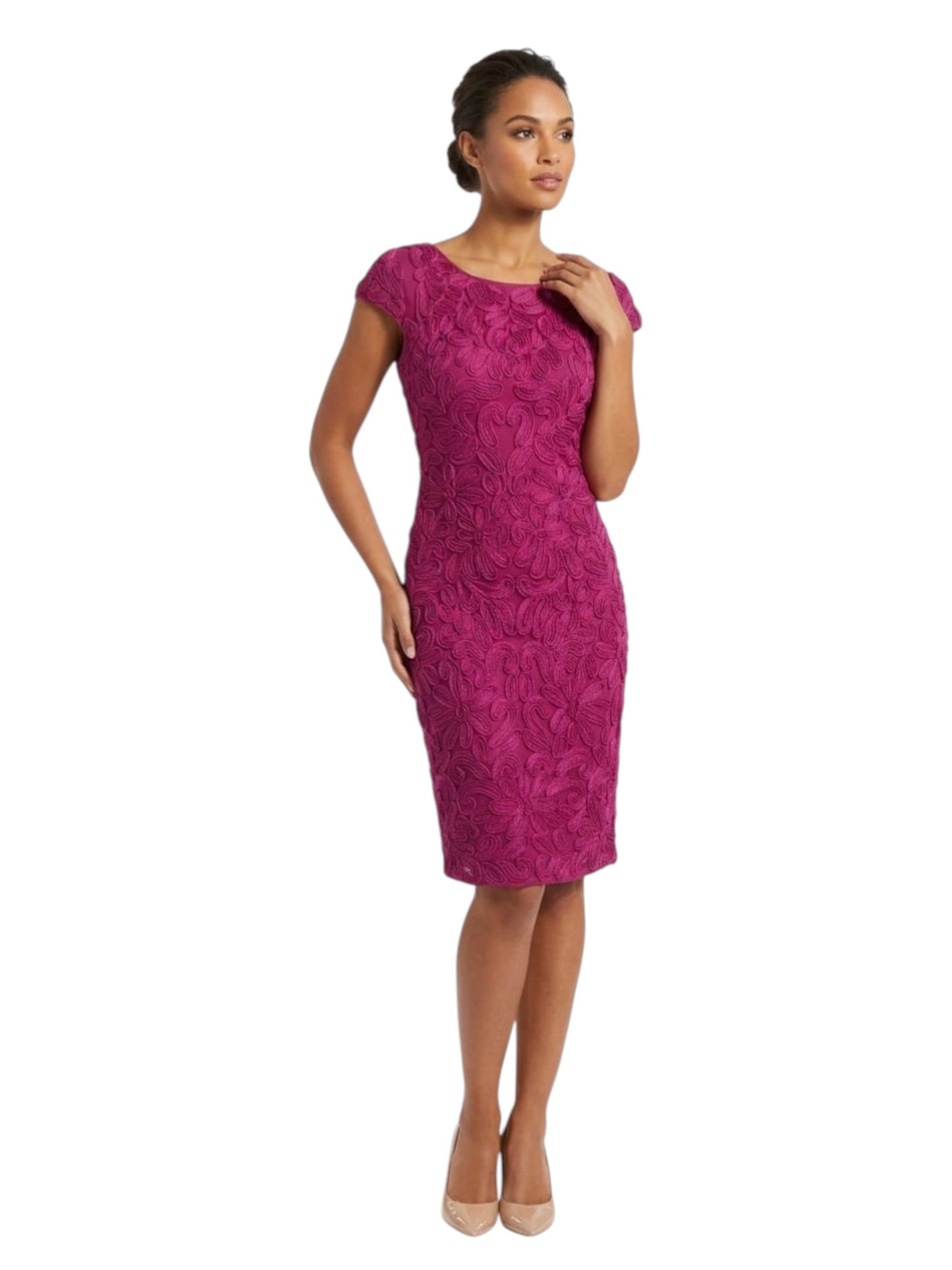 Women's Embroidered Dress,Mauve
