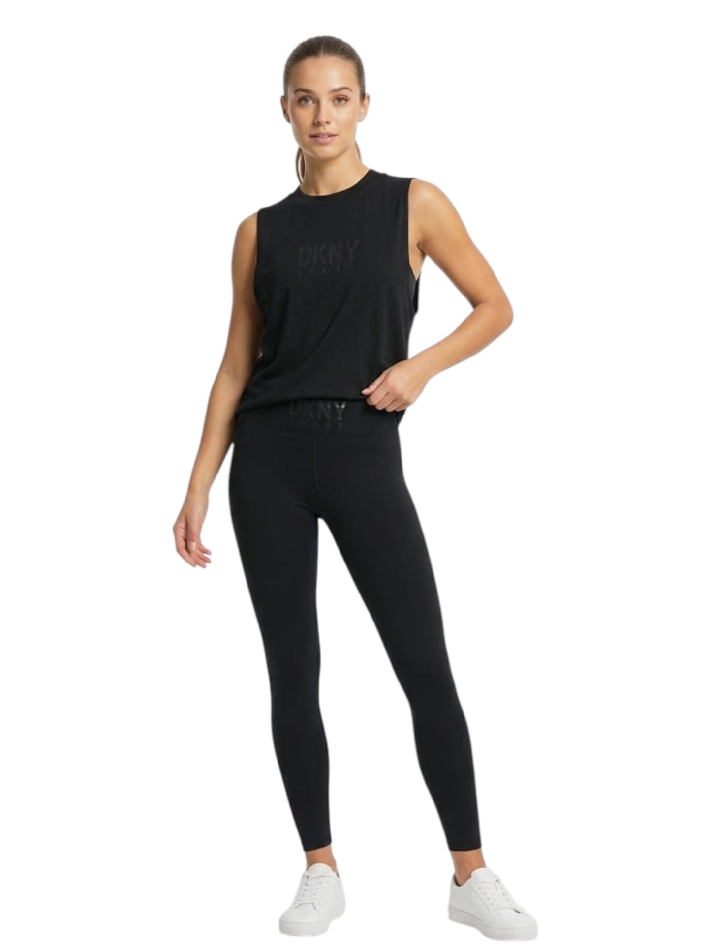 Women's Logo Printed Sport Top,Black