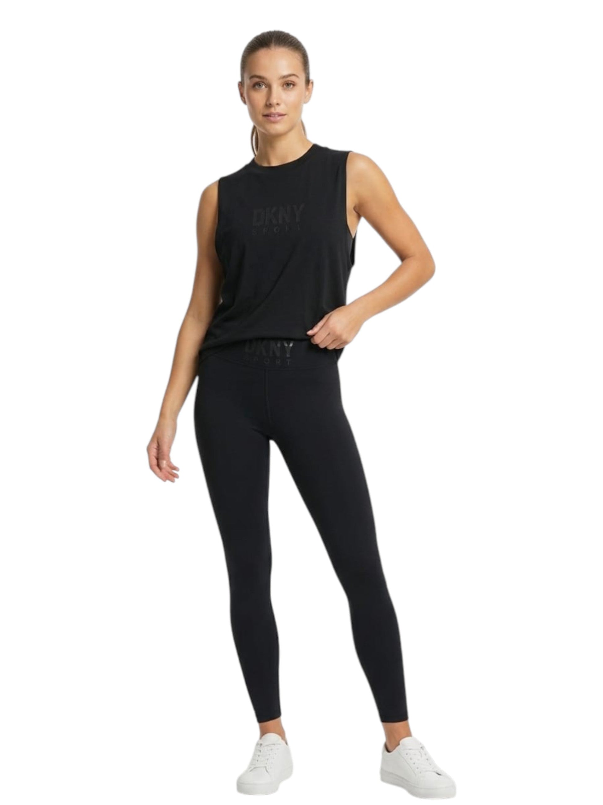 Women's Logo Printed Sport Top,Black