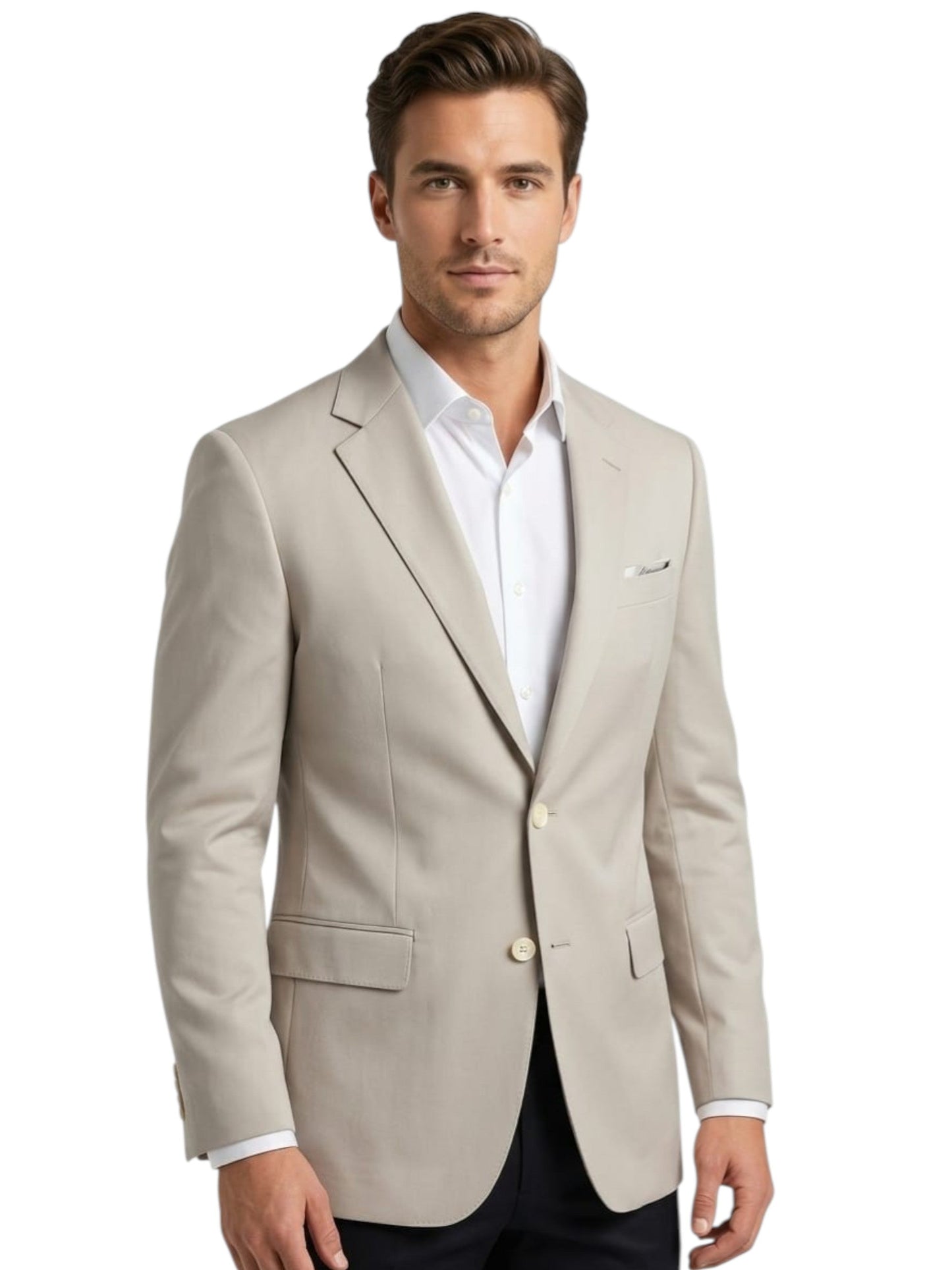Men's Plain Blazer,Stone