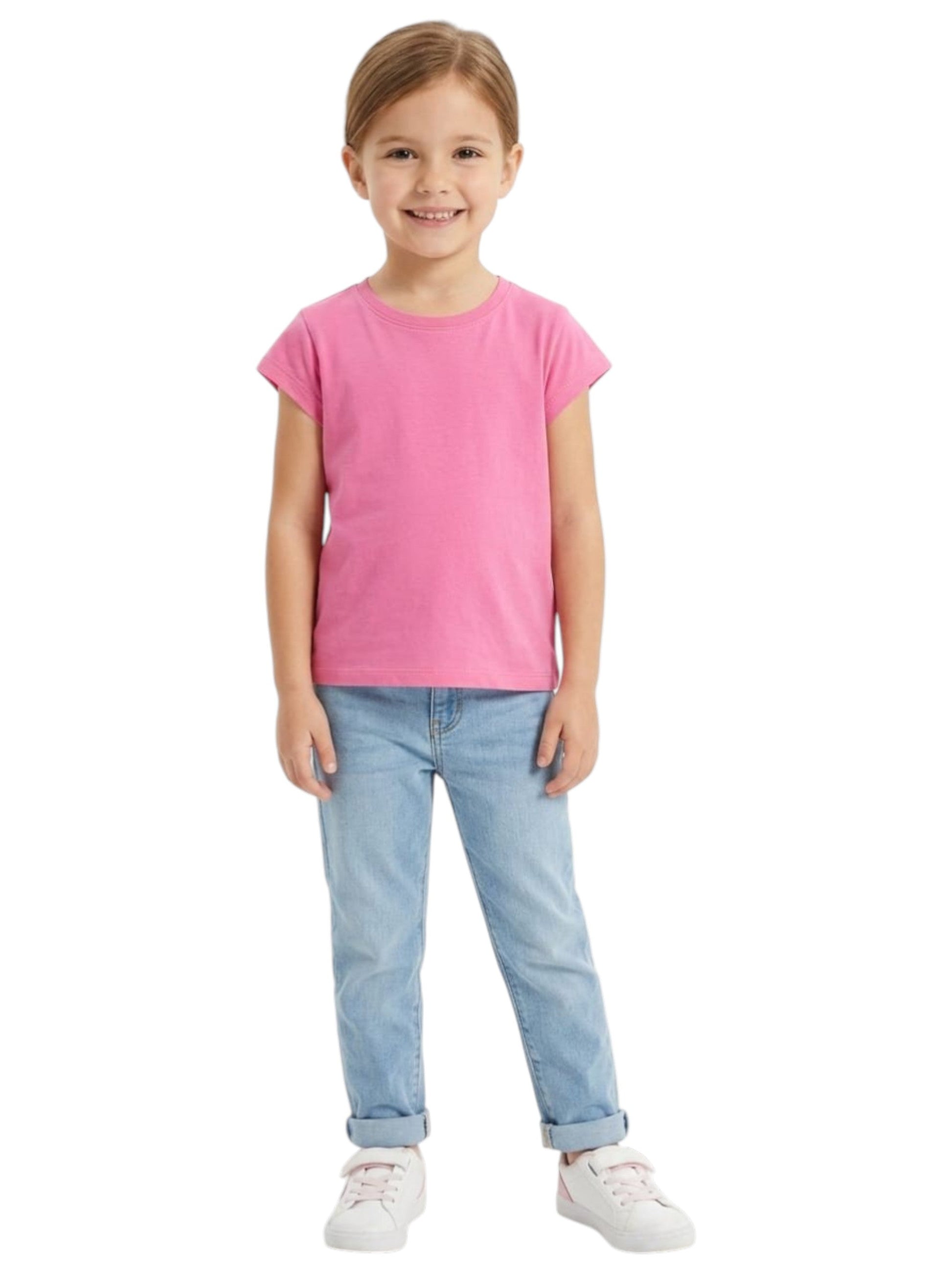 Kids Girl's Plain Top,Pink
