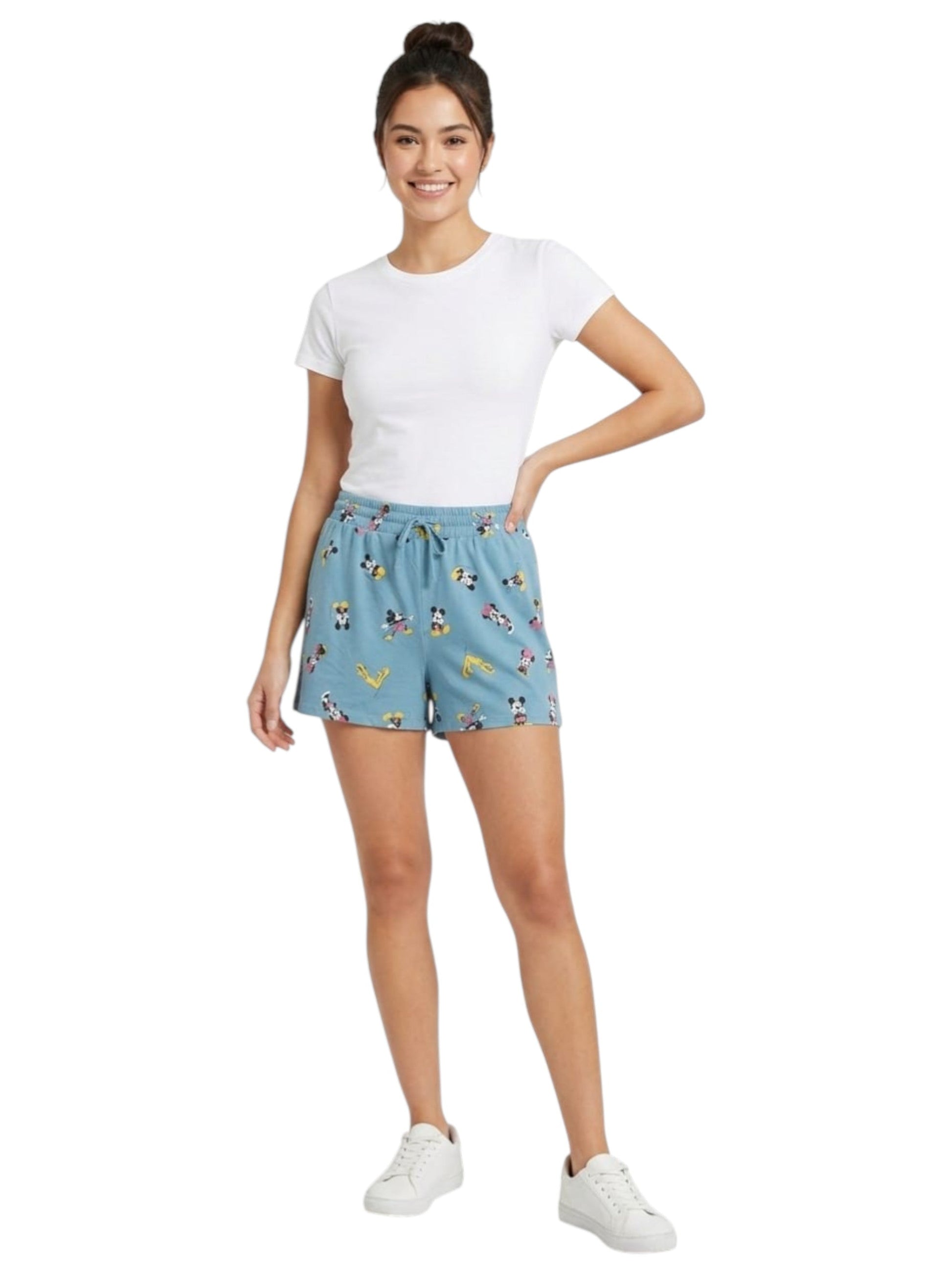 Women's Printed Slepwear Short,Dusty Blue