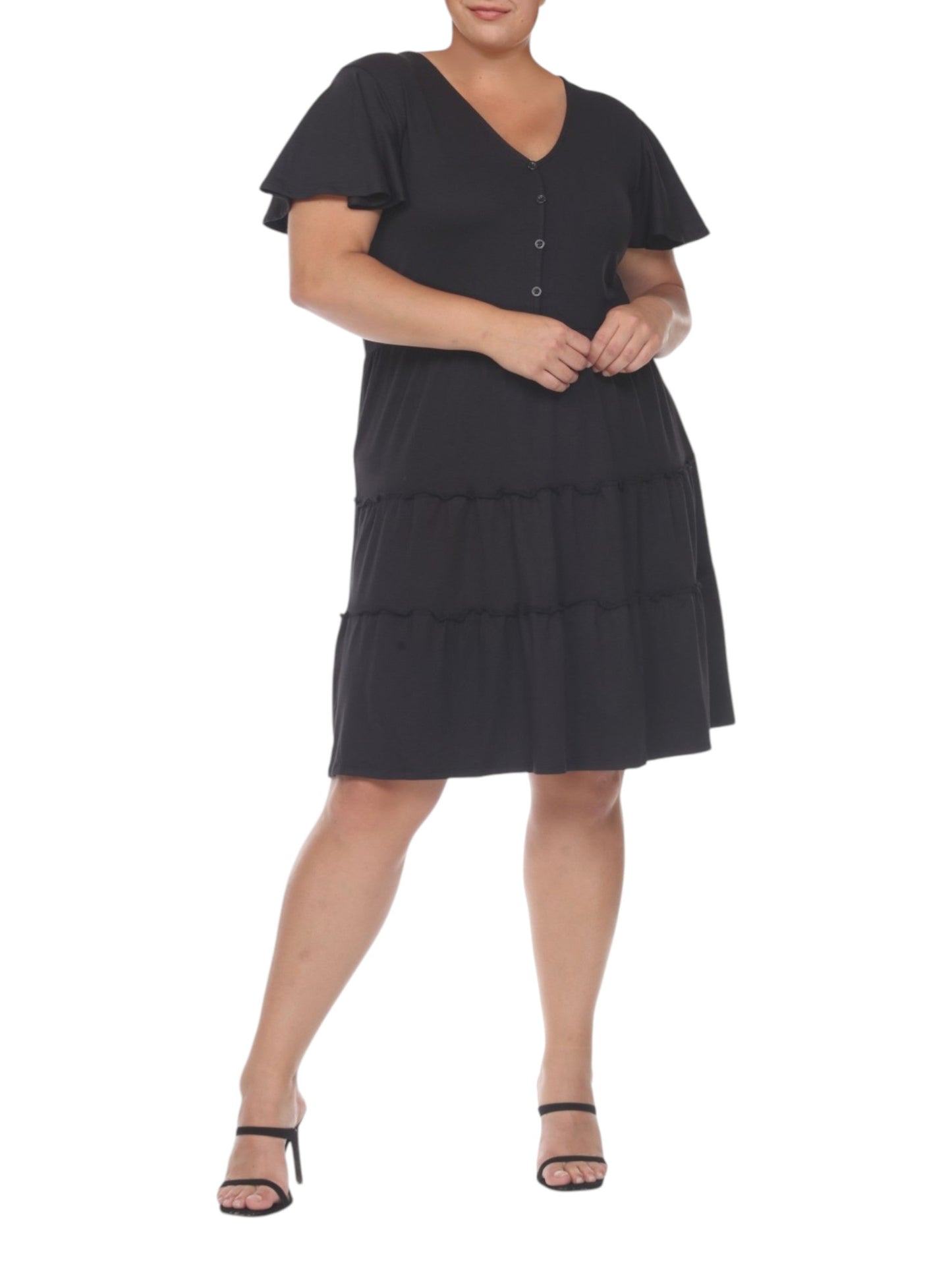 Women's Plain Dress,Black