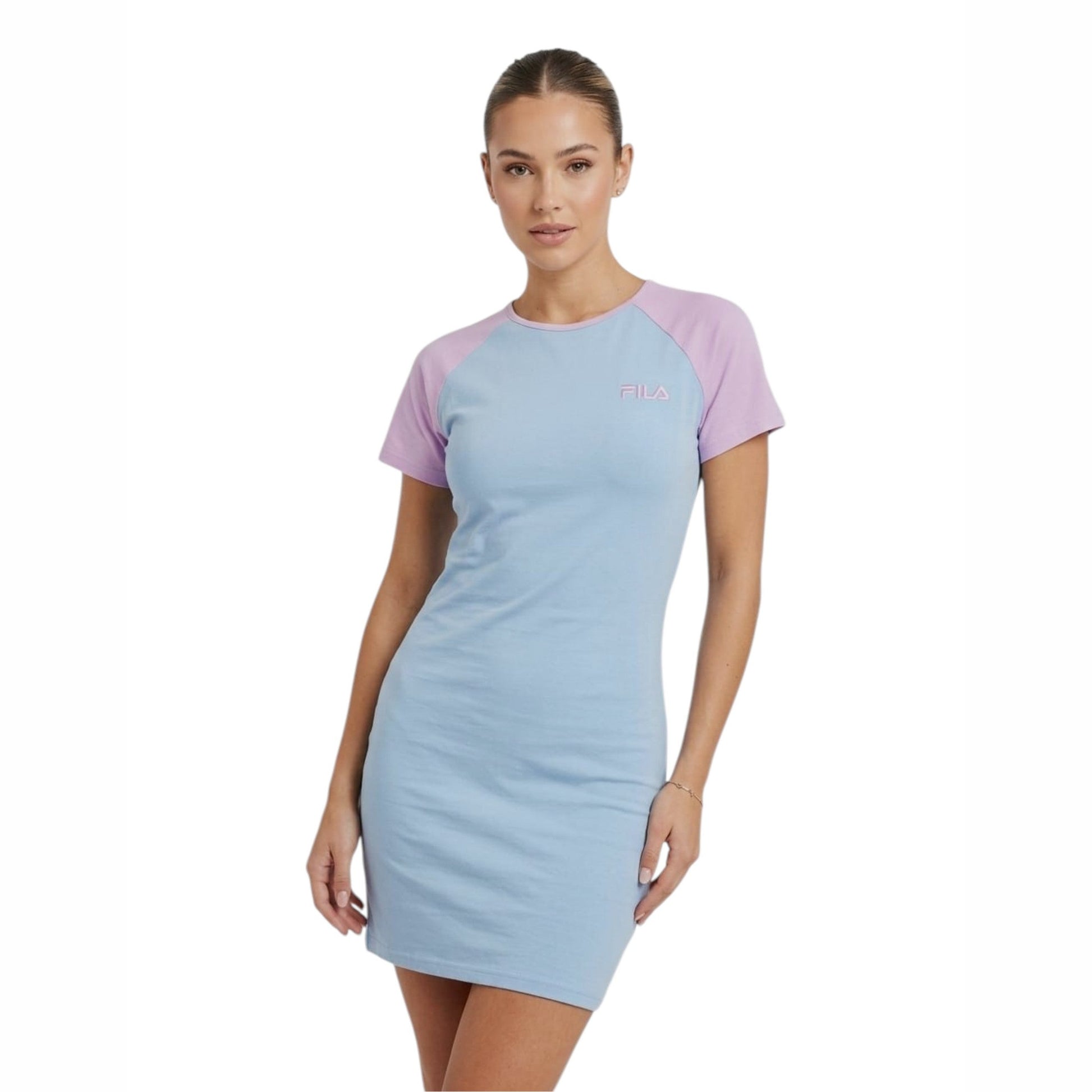 Women's Colorblocked Sport Dress,Dusty Blue