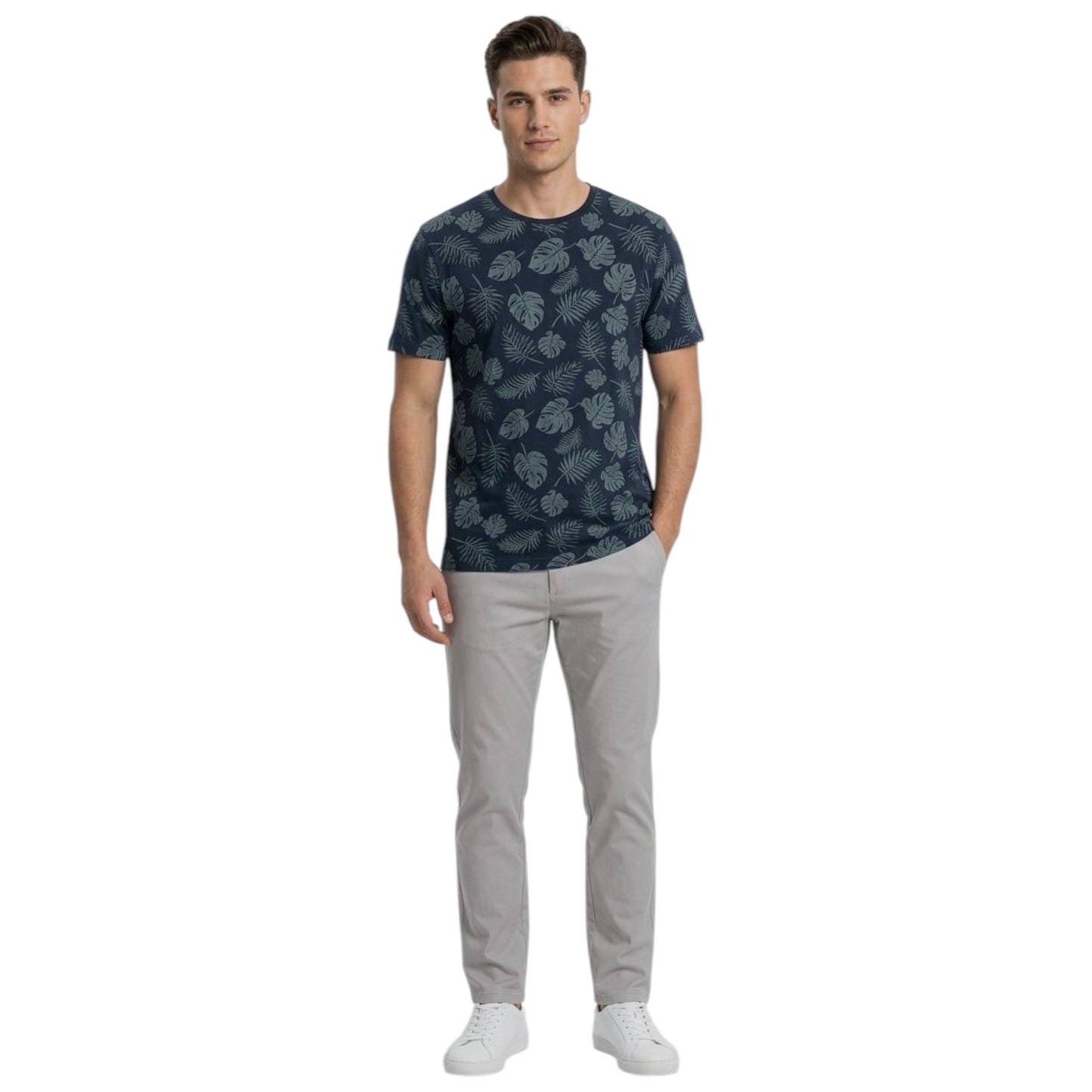 Men's Printed Top,Navy