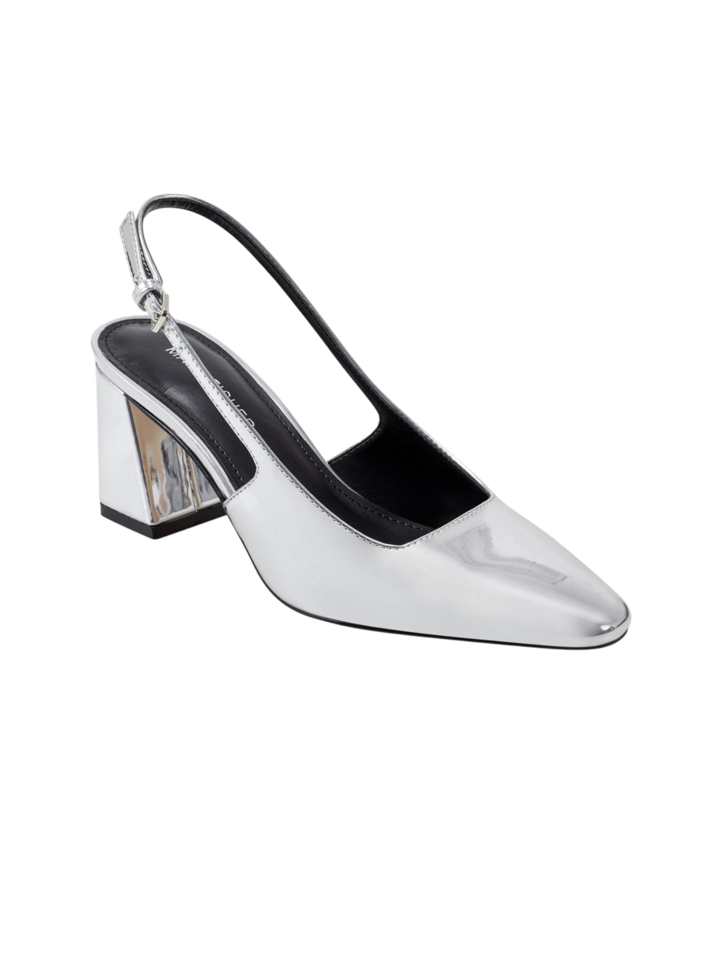 Women's Glow Plain Heeled Shoes,Silver