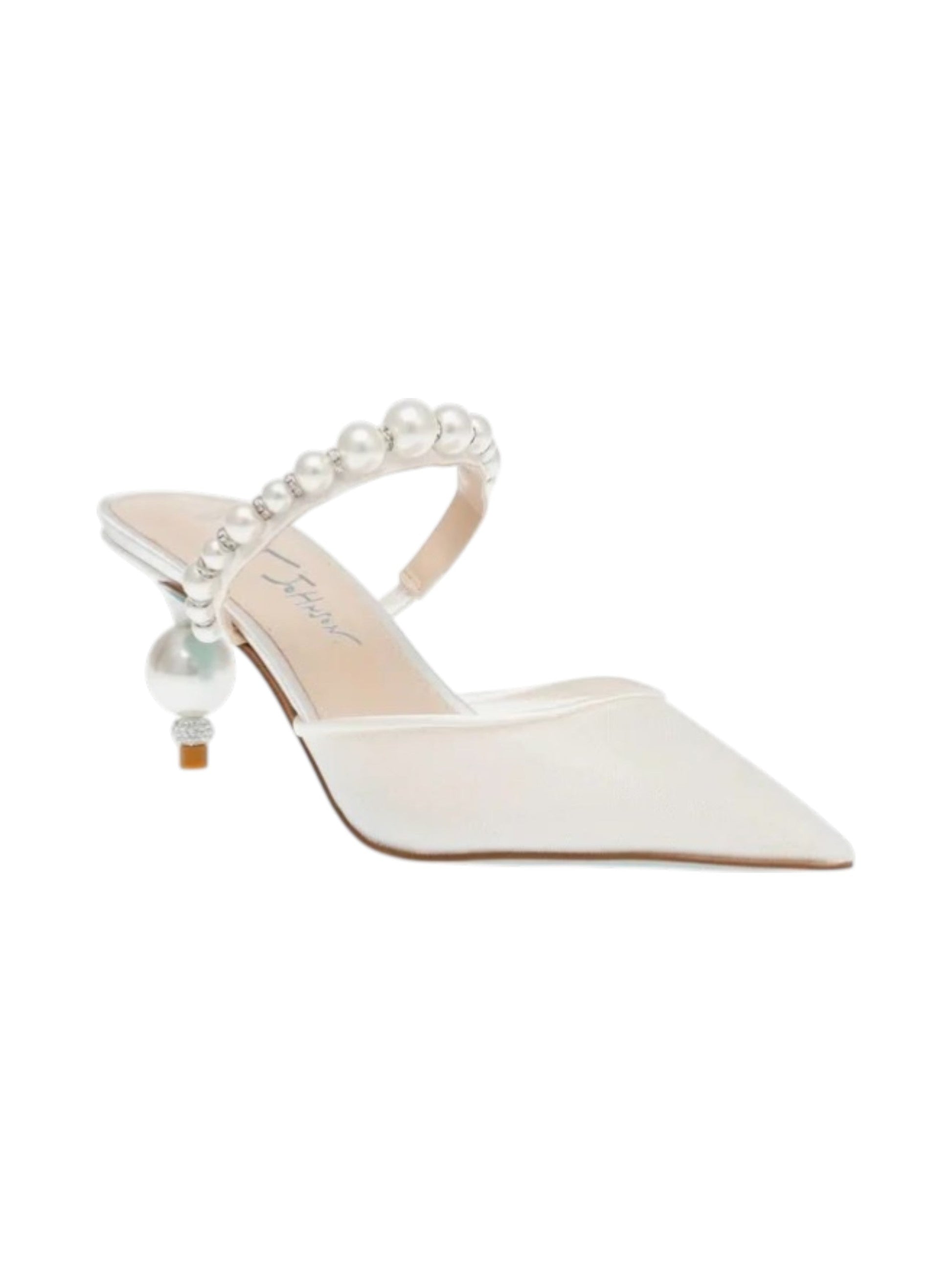 Women's Knitted Sheer Heels Shoes,White