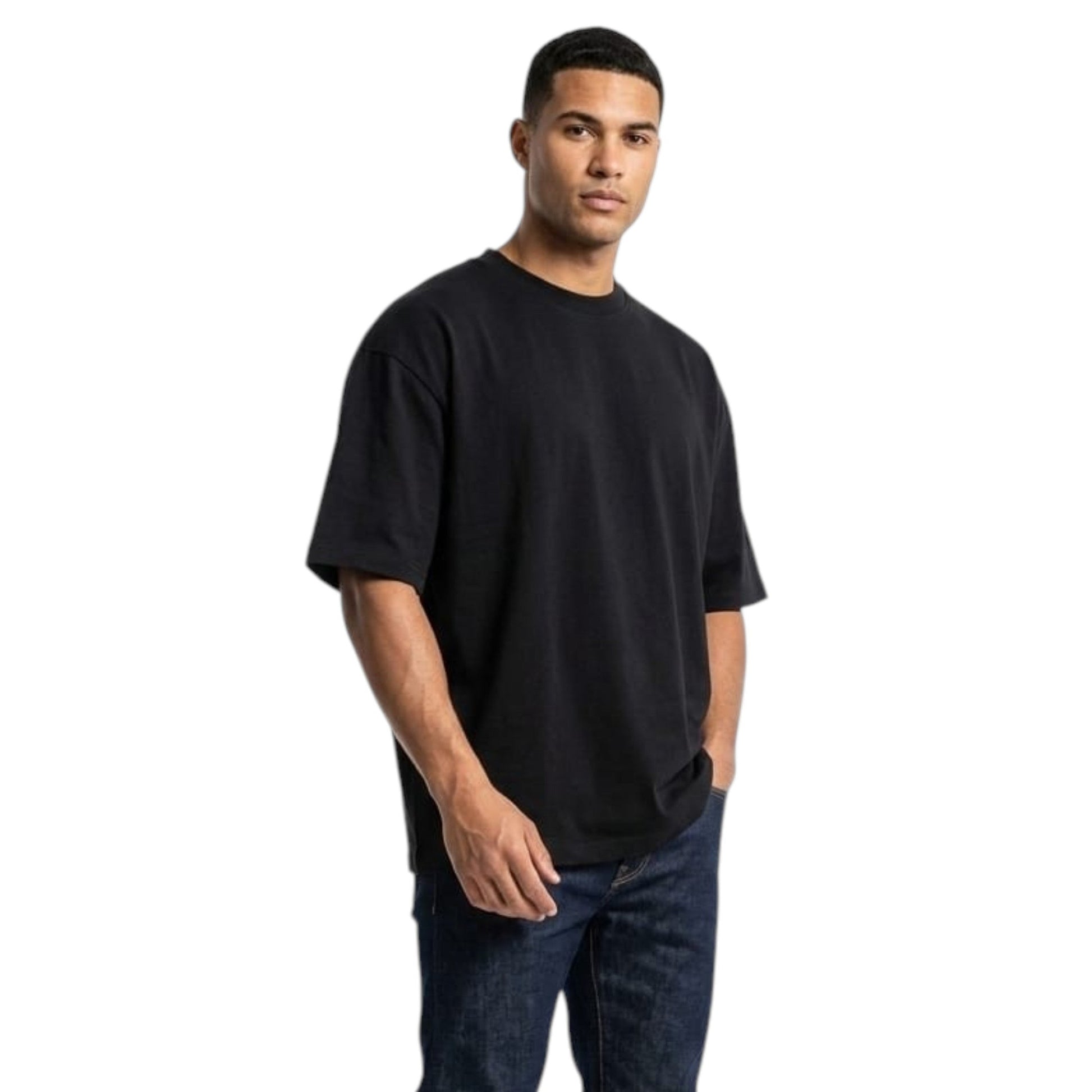 Men's Plain Solid Top,Black