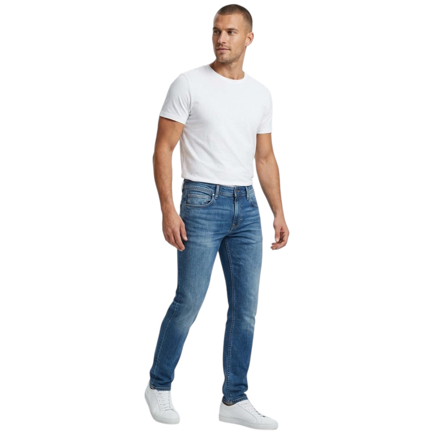 Men's Washed Jeans,Blue
