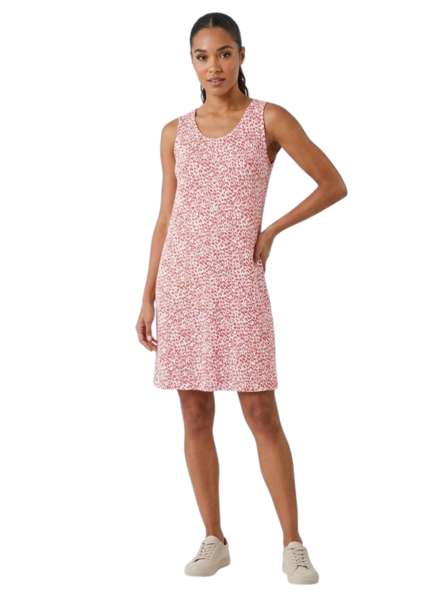 Women's Terracotta Printed Dress,White