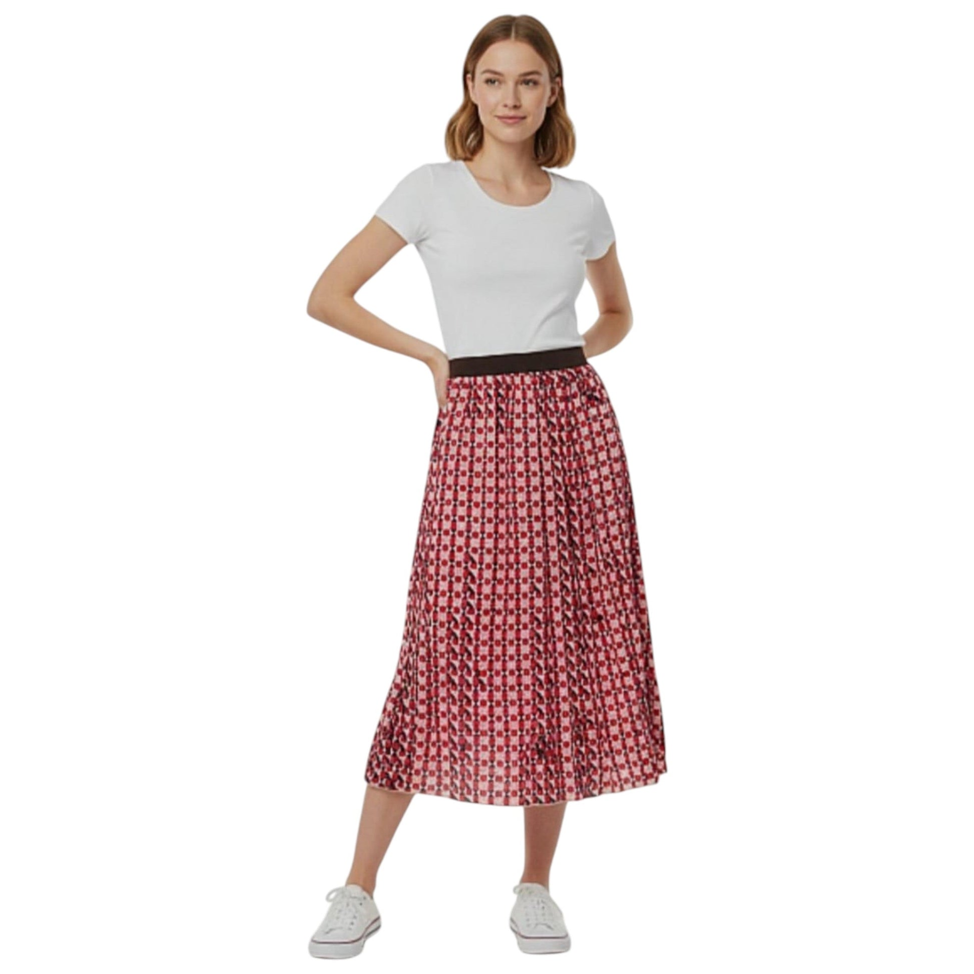 Women's Printed Skirt,Red
