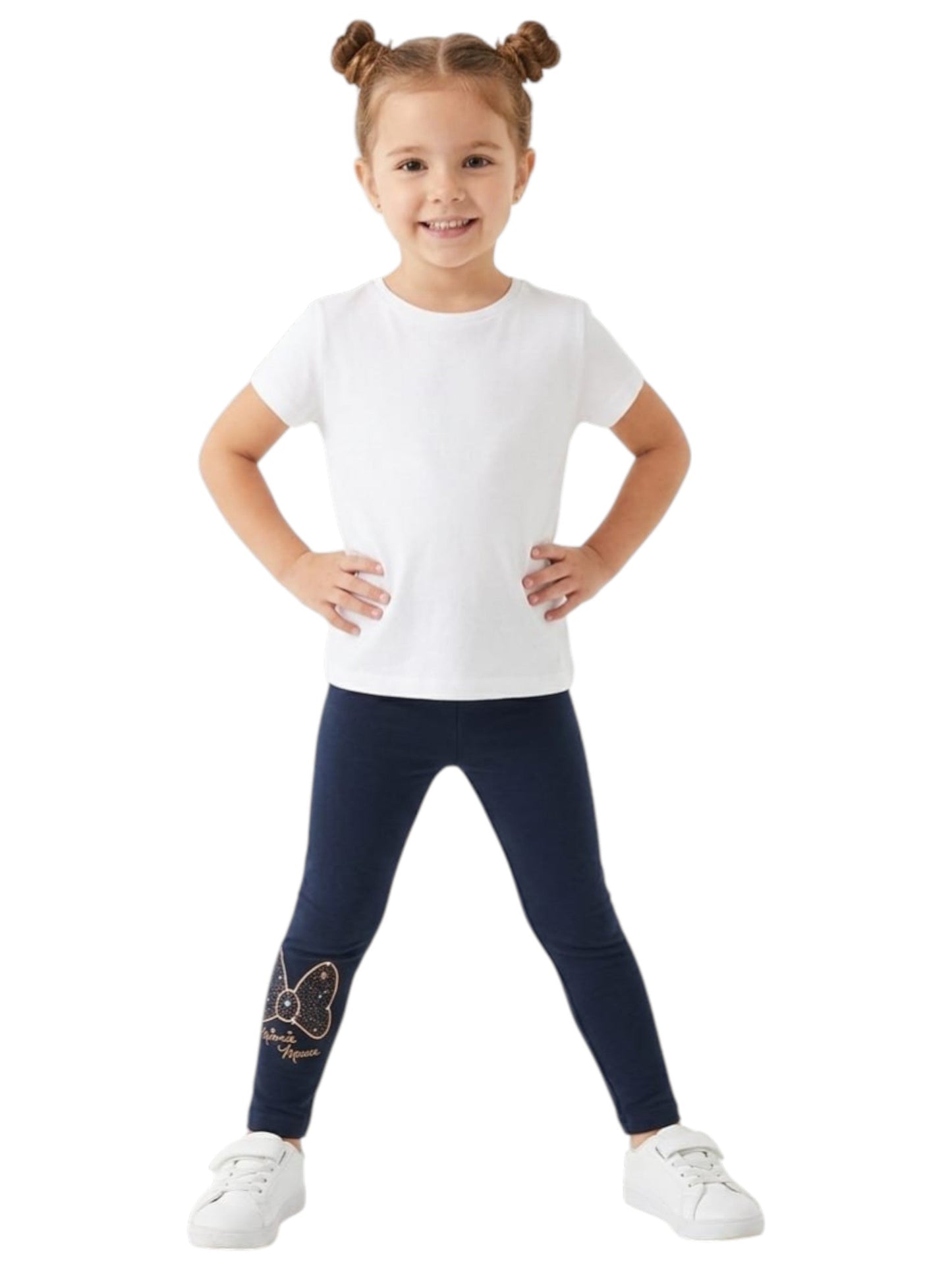 Kids Girl's Plain Legging,Navy