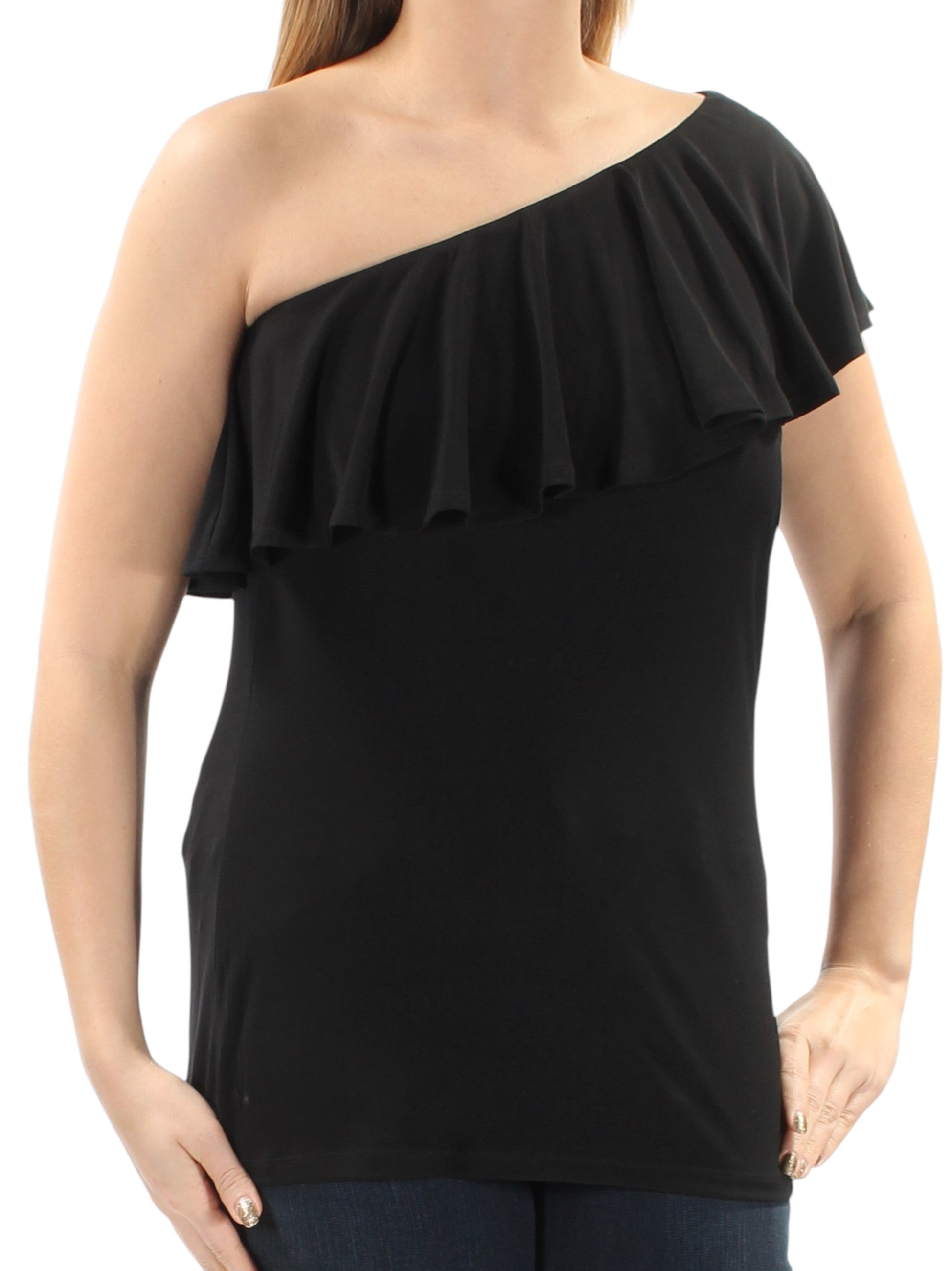 Womens's One Off Shoulders Top,Black