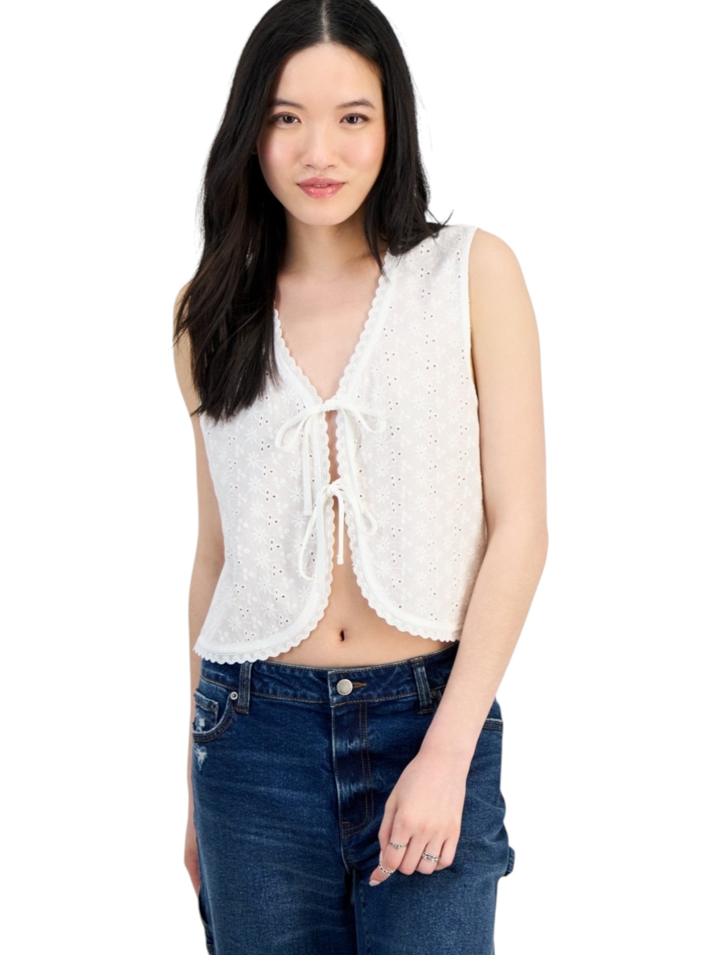 Women's Embroiered Top,White