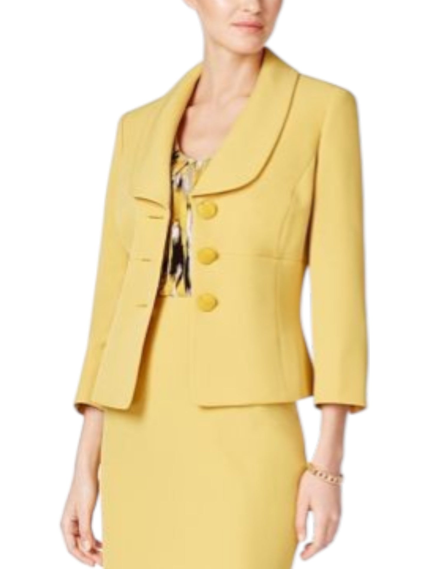 Women's Plain Blazer,Yellow