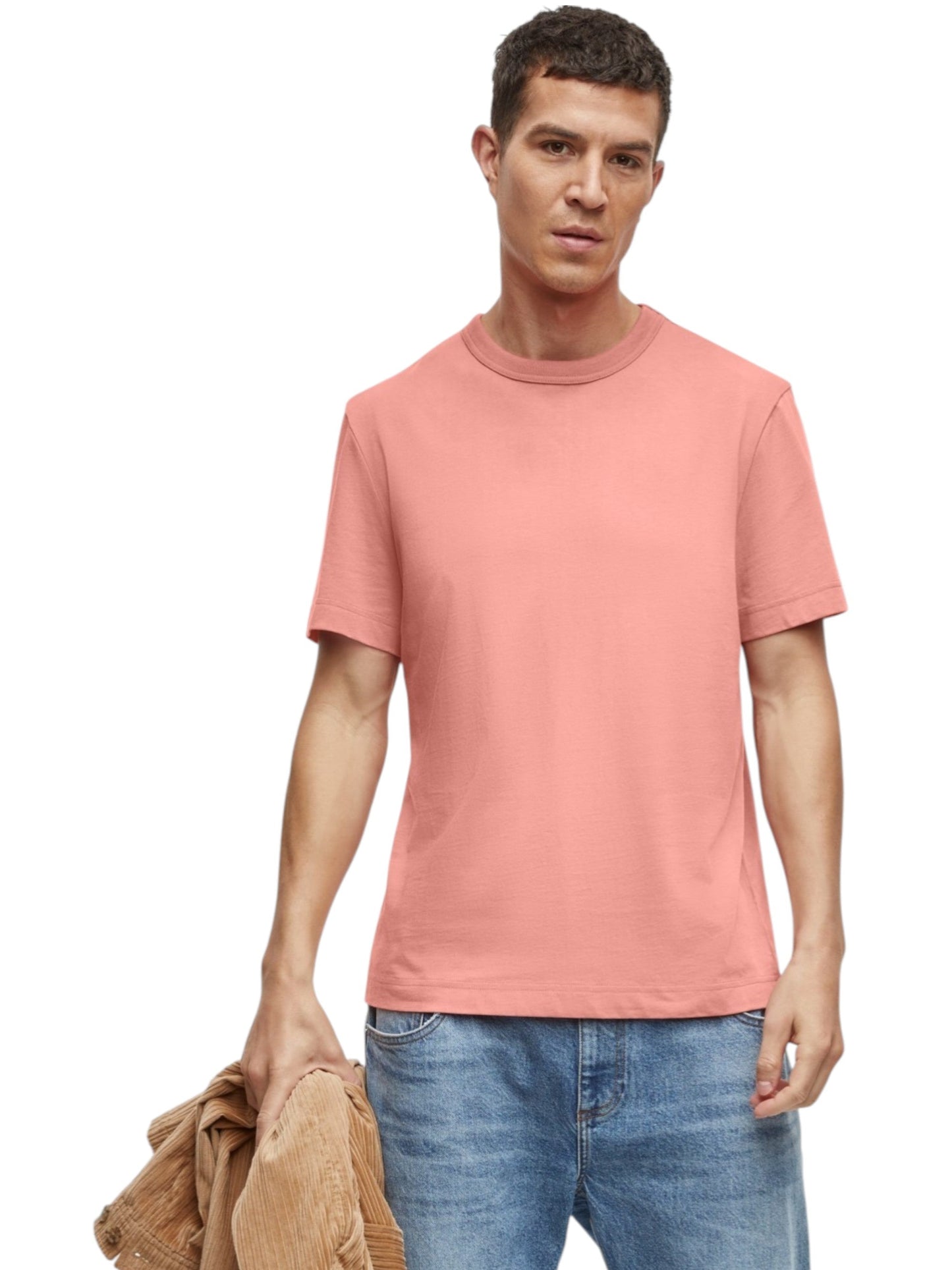 Men's Plain Top,Coral