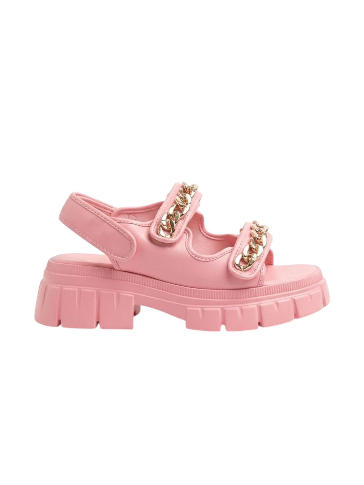 Women's Ribbed High Sandals,Pink