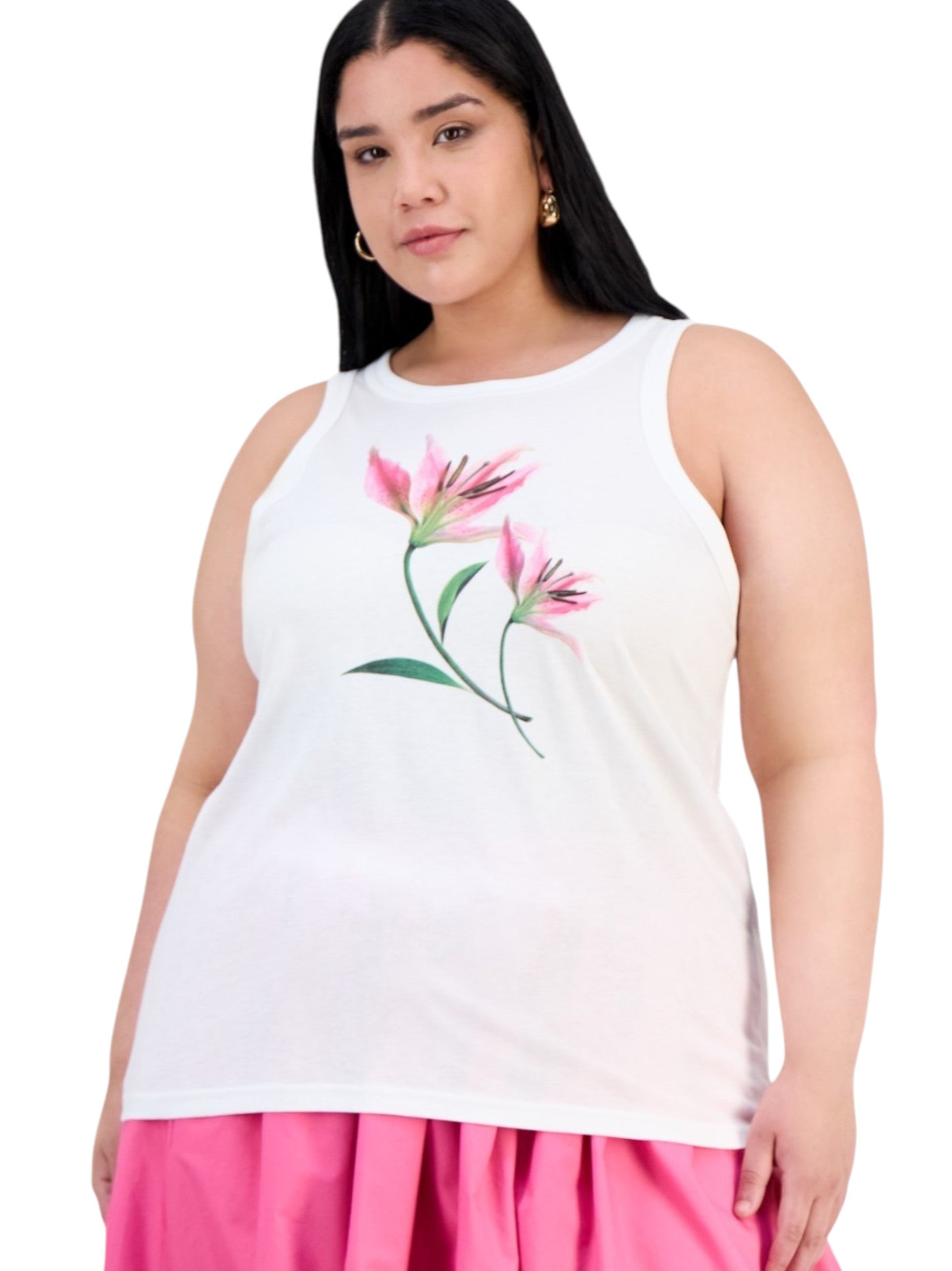 Women's Floral Printed Top,White