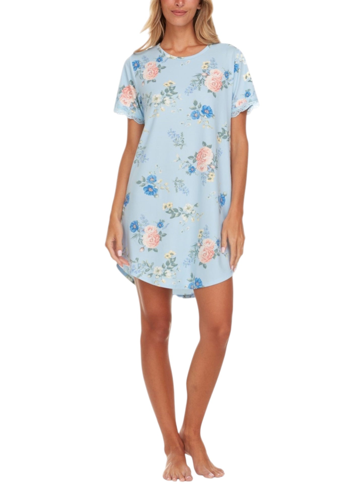 Women's Printed Sleepwear Robe,Blue
