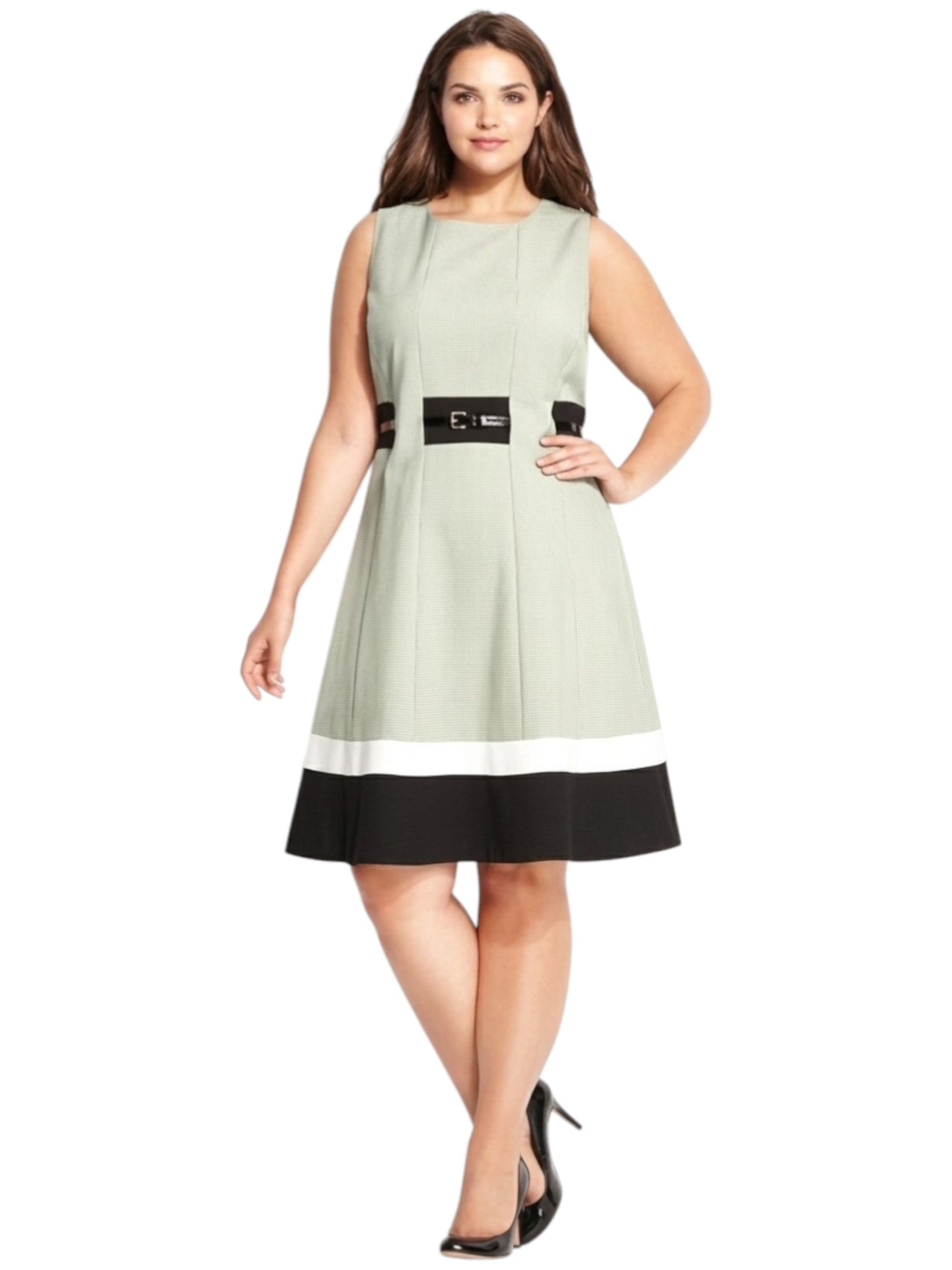 Women's Colorblocked Dress,Beige