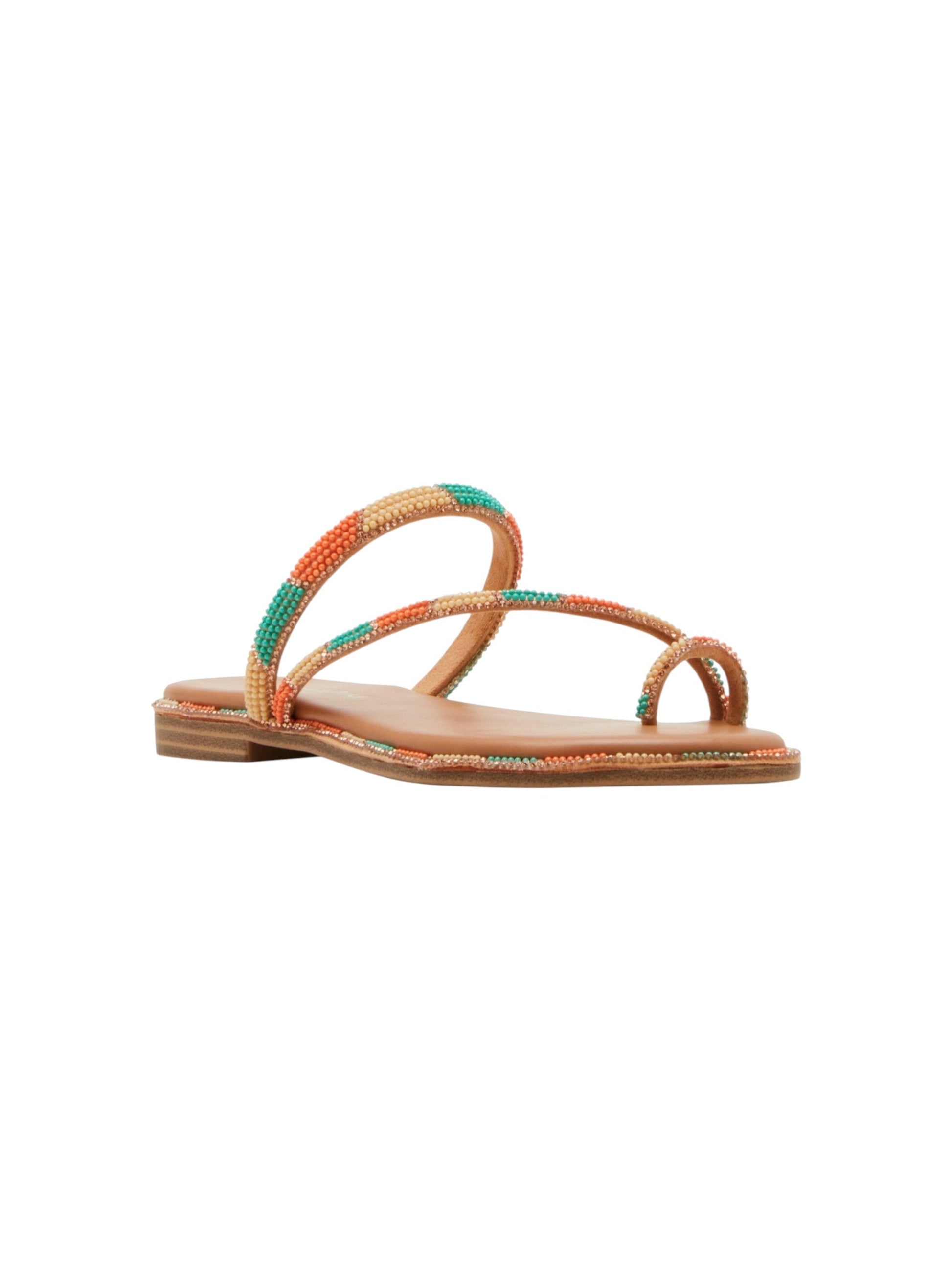 Women's Beaded Straps Sandals,Multi