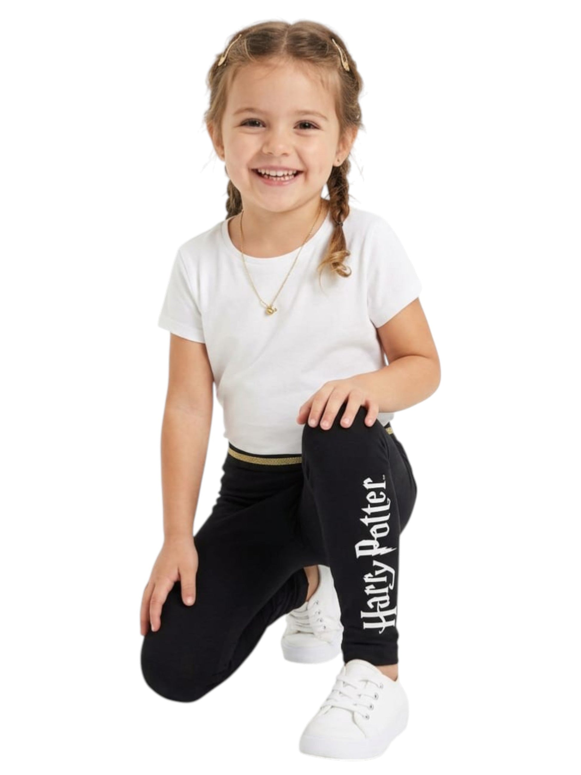 Kids Girl's Printed Legging,Black