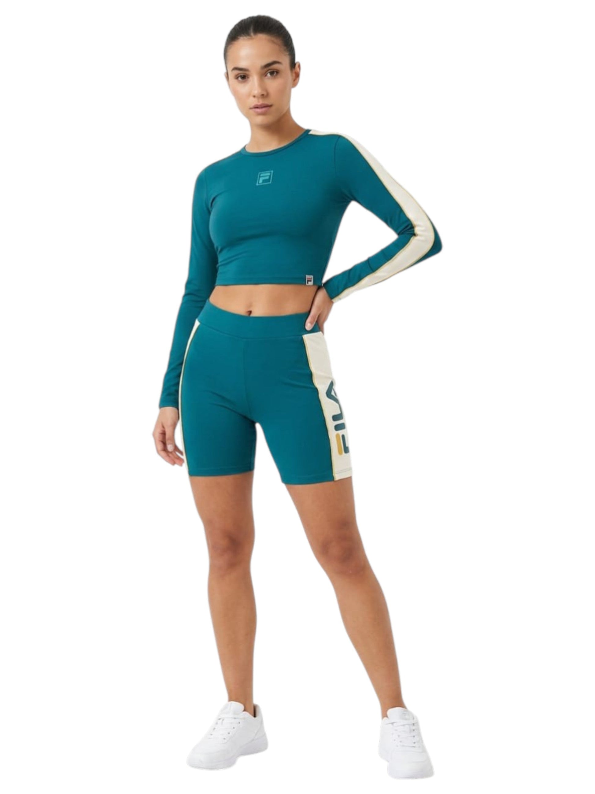 Women's Colorblocked Short,Dark Turquoise