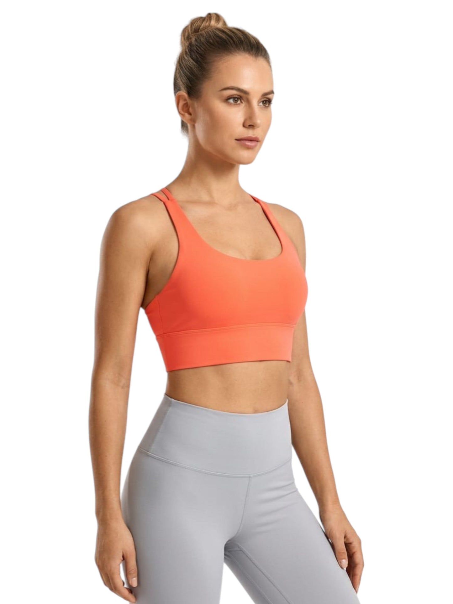 Women's Plain Sport Bra,Coral